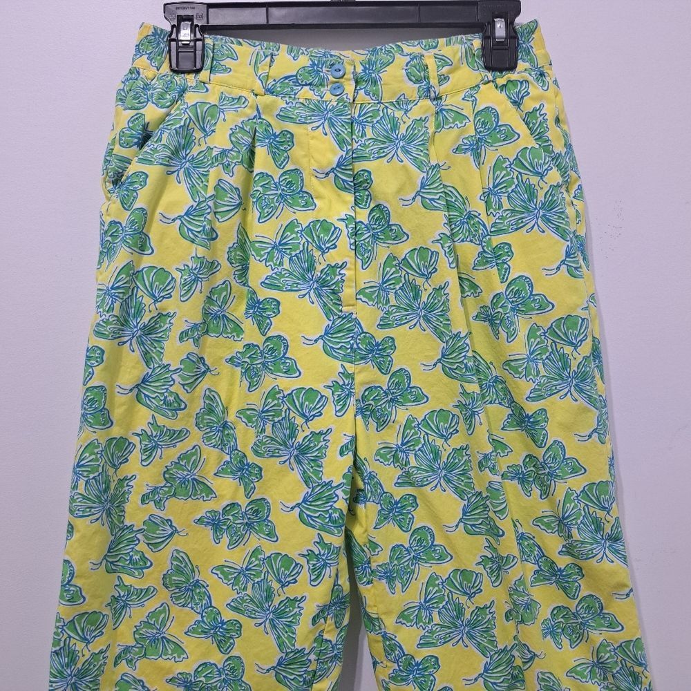 Lilly Pulitzer Vintage Lilly Pulitzer Butterfly Print Cotton High Waist Y2K Size 30" / US 8 / IT 44 - 14 Thumbnail