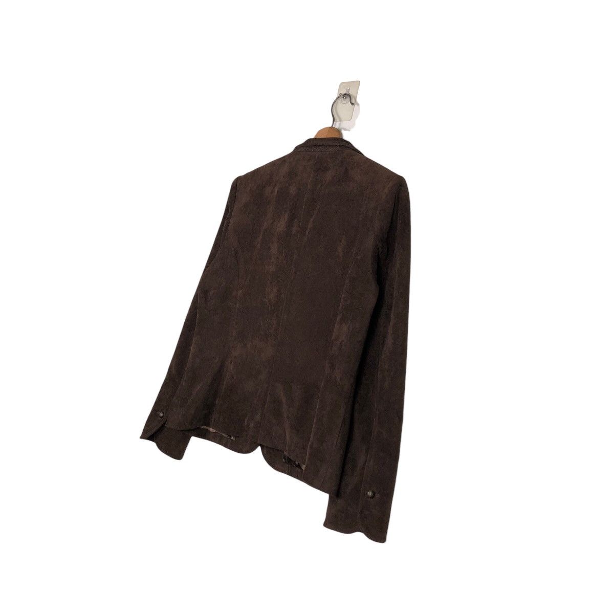 Japanese Brand × Longchamp 📌Cropped Suede Leather Jacket Longchamp Size US M / EU 48-50 / 2 - 11 Thumbnail