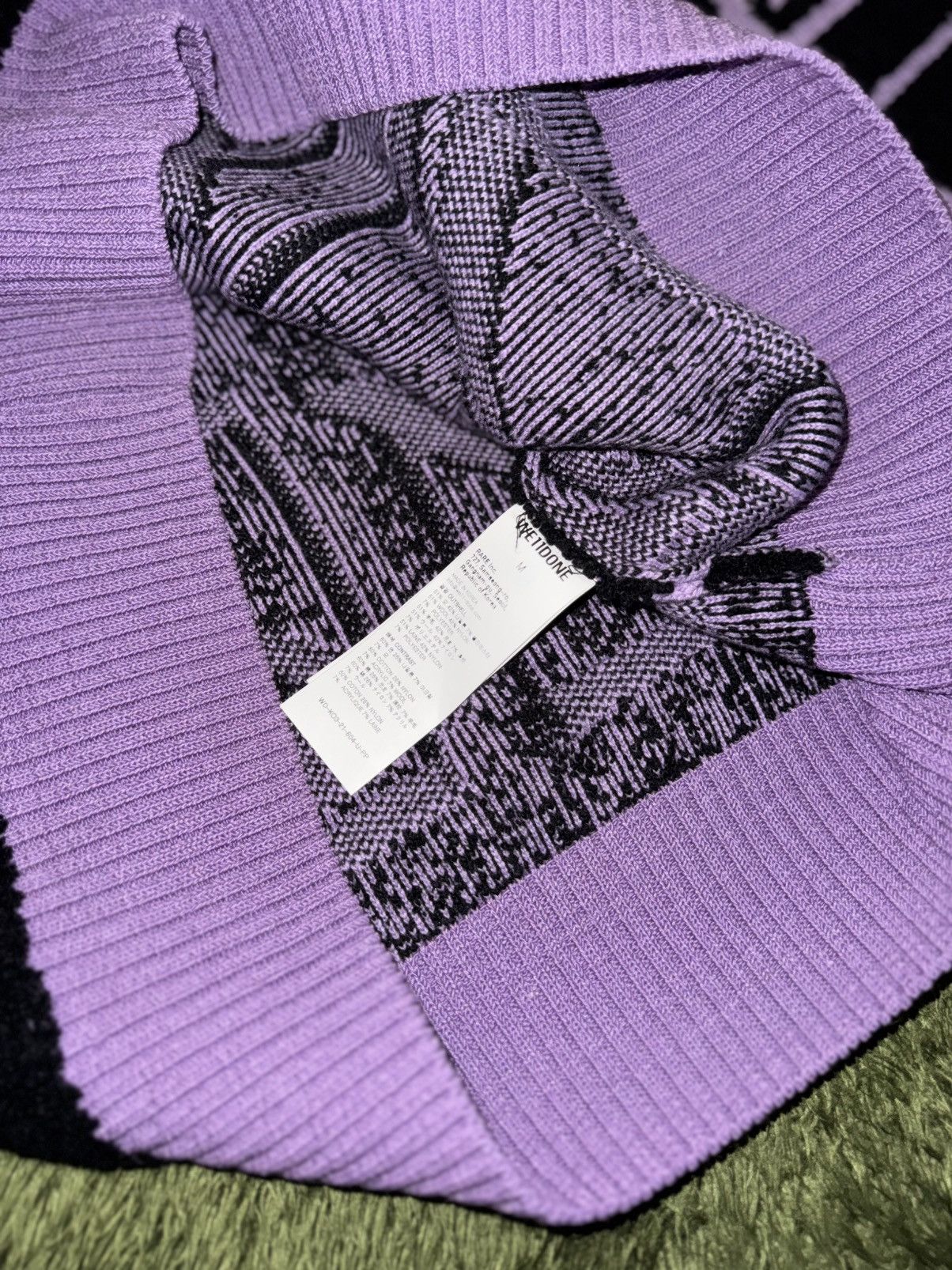WE11DONE [M] We11done Square Logo Jacquard Fleece Knit Size US M / EU 48-50 / 2 - 5 Thumbnail