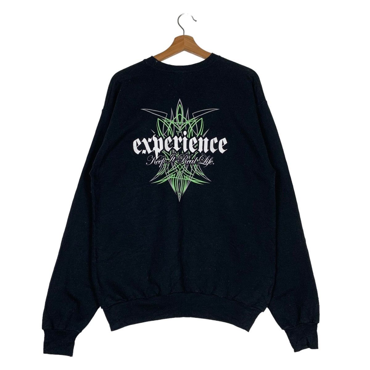 Hanes EXPERIENCE Keep it Real Life Big Logo Sweatshirts #0742-C34 Size US M / EU 48-50 / 2 - 1 Thumbnail