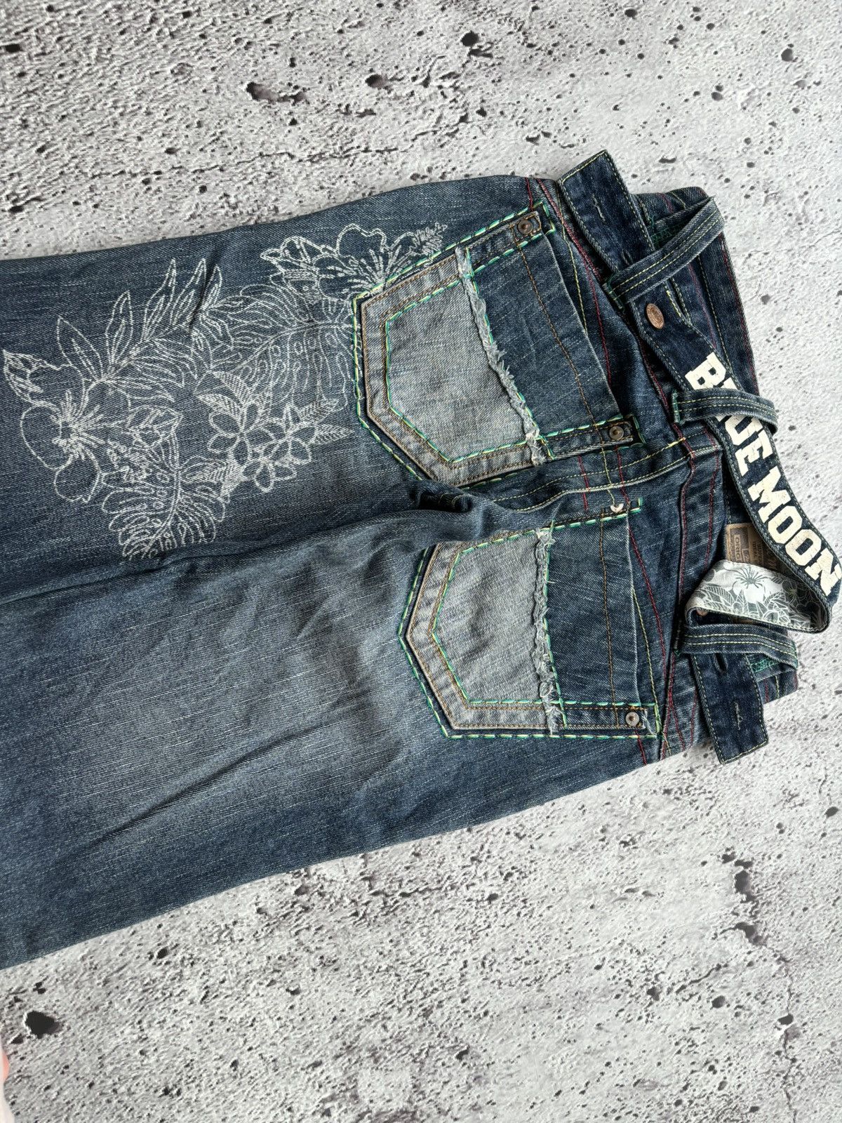 Hysteric Glamour Y2k Blue moon blue bootcut style jeans Size US 31 - 6 Thumbnail