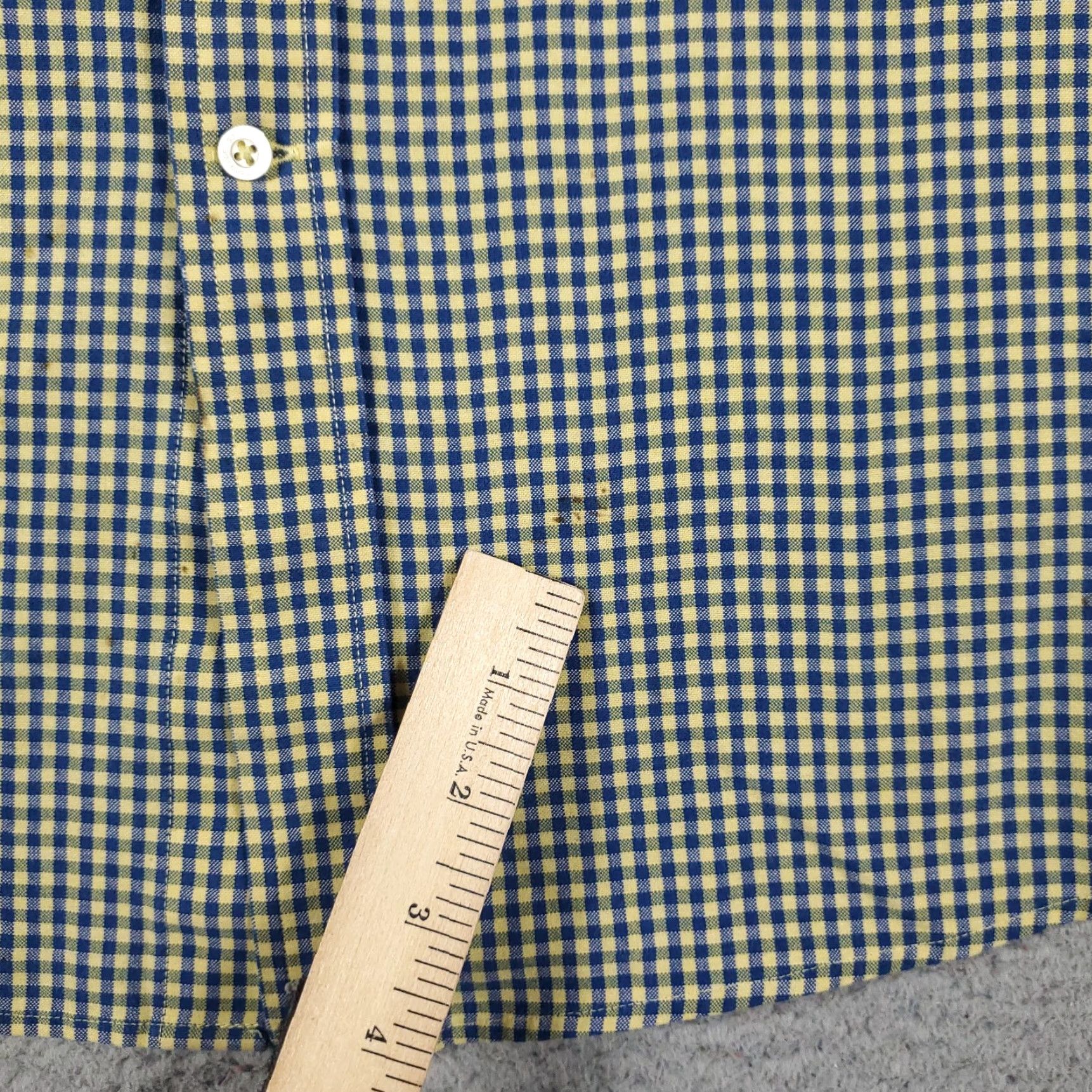 Southern Tide Southern Tide Button-Up Shirt Mens Large Blue Yellow Check Long Sleeve Size US L / EU 52-54 / 3 - 4 Thumbnail