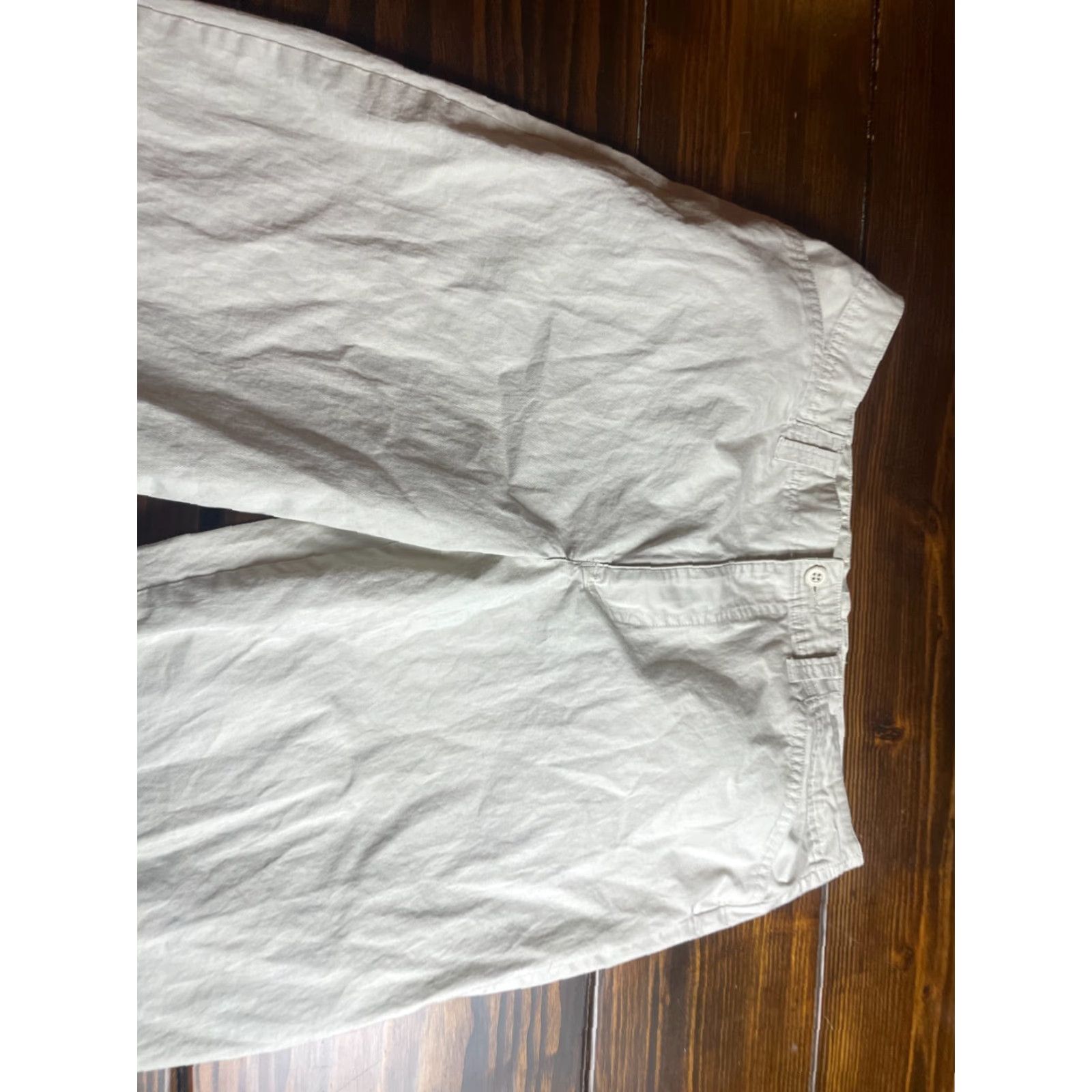 Vintage White Stag Capri Pants Women's 14 Tan High Rise Stretch Pockets Jersey? (Note: Continue) Size 36" / US 14 / IT 50 - 4 Thumbnail