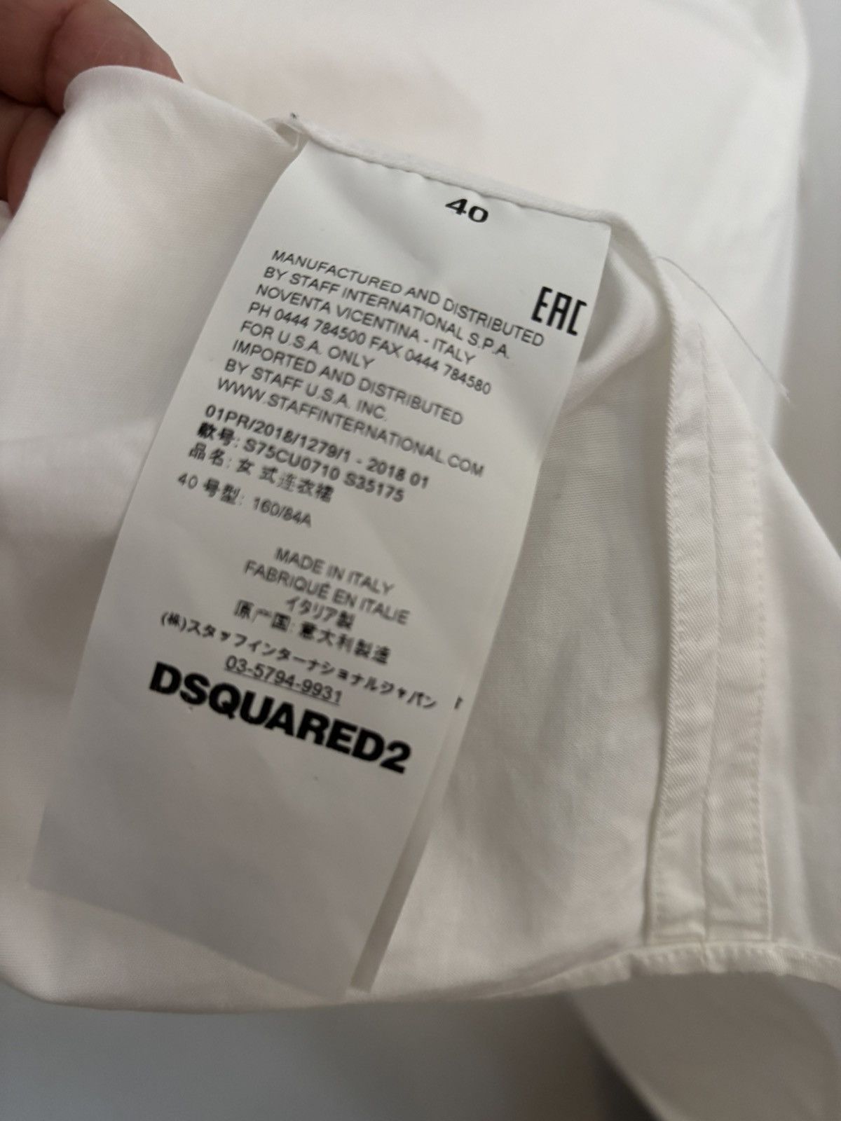 Dsquared2 DSQUARED2 Campfire Patches Shirt Dress White – rare Military Size S / US 4 / IT 40 - 7 Thumbnail