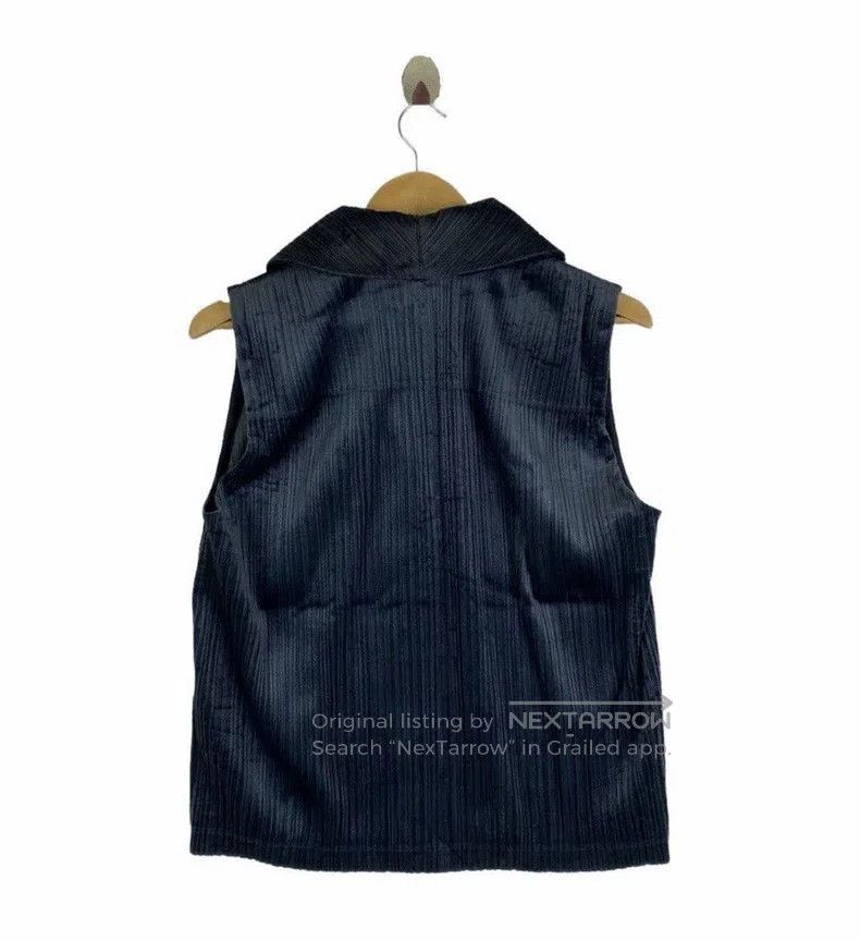 Issey Miyake Issey Miyake Vintage Dark Blue Striped Vest Size L / US 10 / IT 46 - 2 Thumbnail