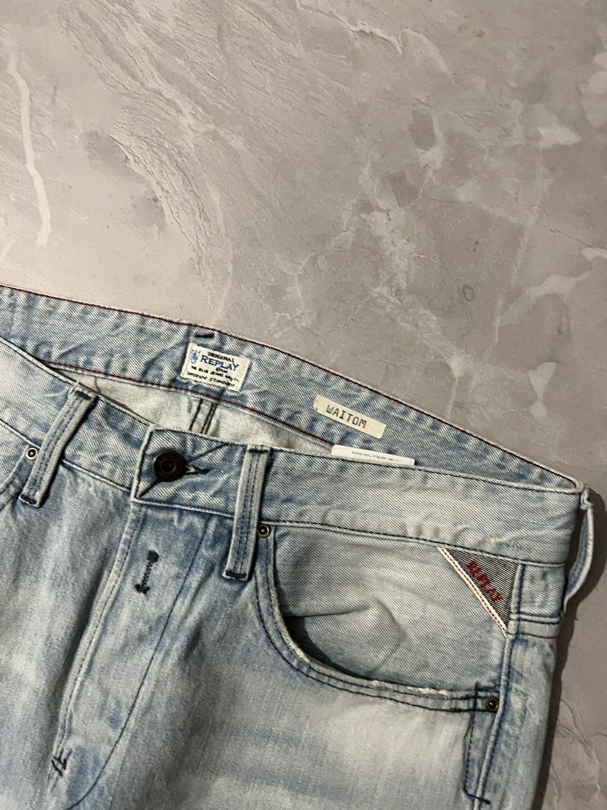 Japanese Brand Underground Light Blue Faded Jean / Slim Sexy Fit Retro Size US 34 / EU 50 - 4 Thumbnail