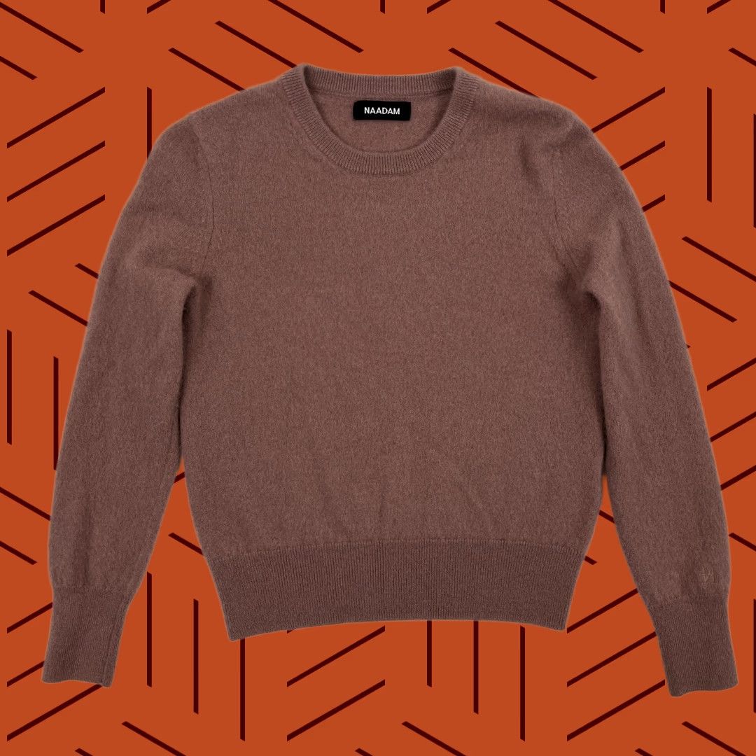 NAADAM VINTAGE Naadam Cashmere Sweater Womens 2XS Brown Crew Pullover Old Money Quiet Luxe Prep Size XXS / US 00 / IT 34 - 1 Thumbnail