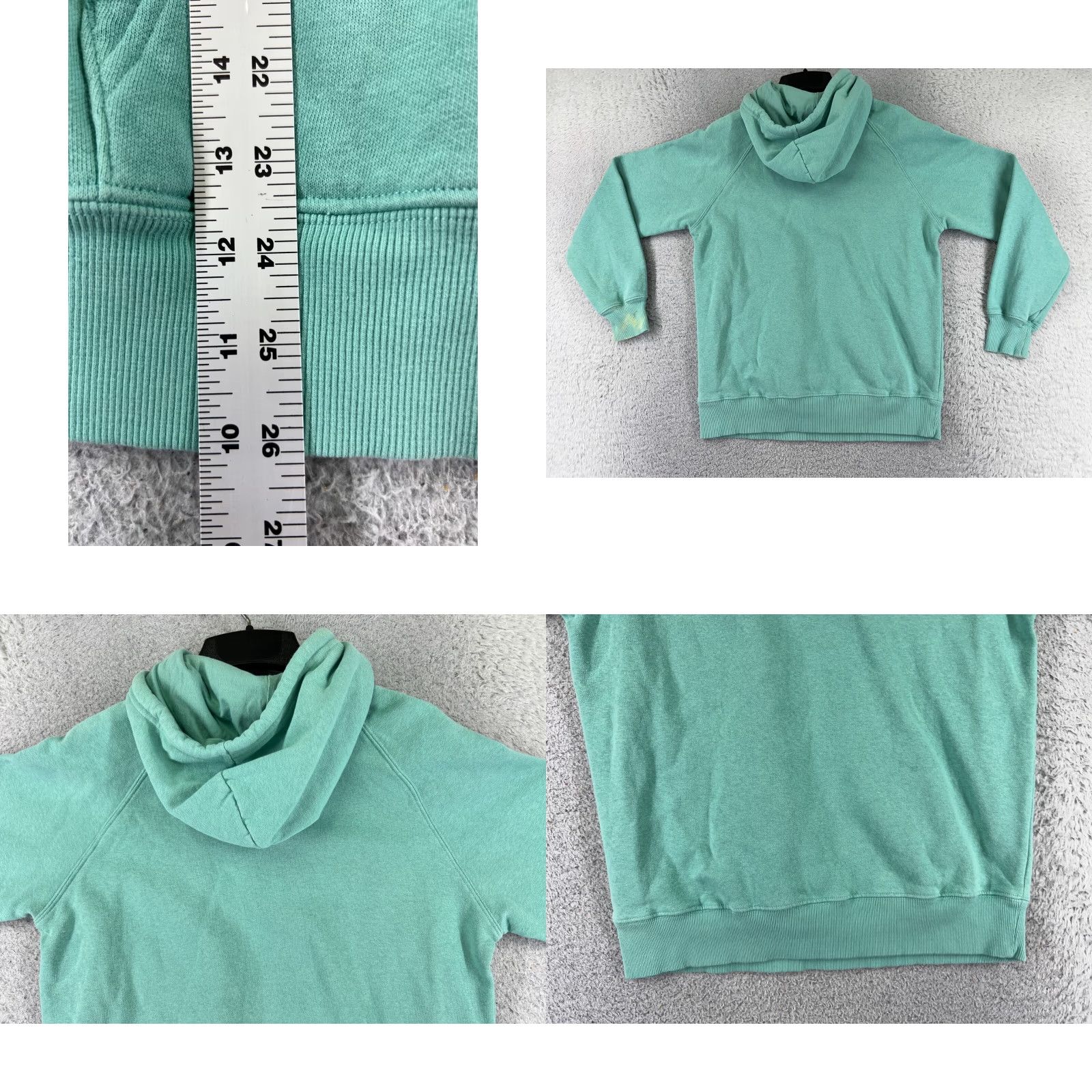 The North Face The North Face Hoodie Womens M Green Cotton Blend Pullover Floral Logo Activewear Size M / US 6-8 / IT 42-44 - 9 Thumbnail