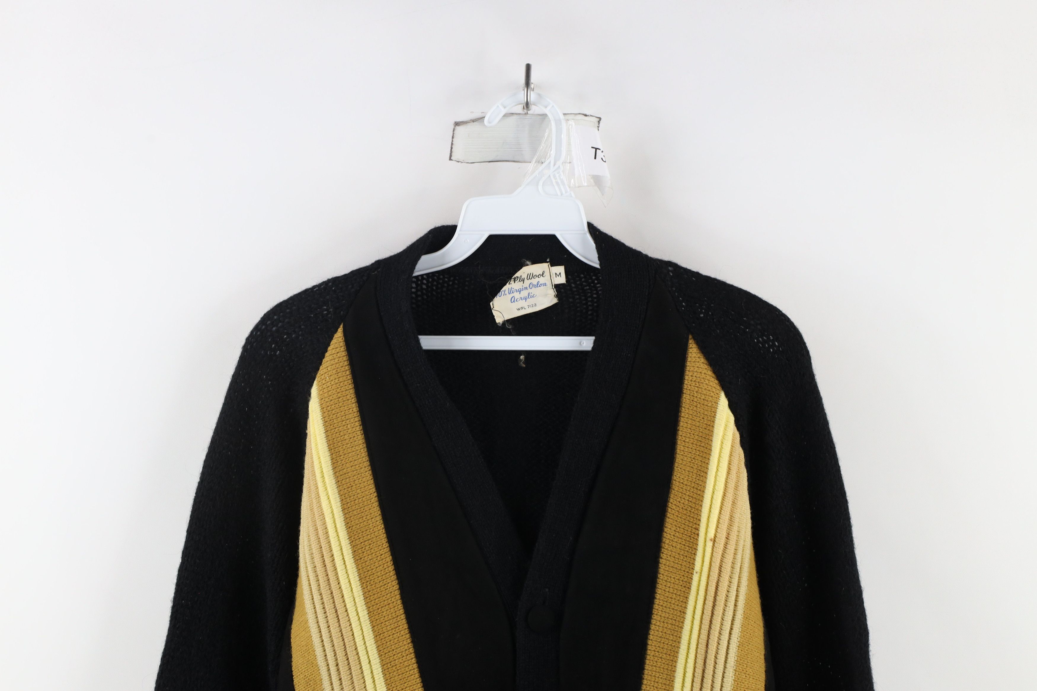 Vintage Vintage 40s 50s Rockabilly Knit Panel Cardigan Sweater USA Size US M / EU 48-50 / 2 - 2 Thumbnail