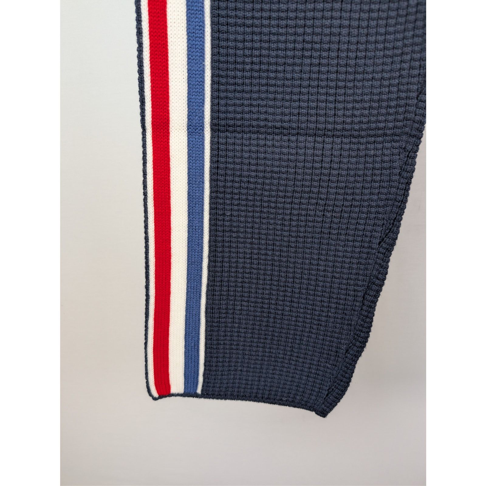 Moncler × Palm Angels o1rshd1 Knitwear Racing Track Pants in Navy Blue / White Size US 32 / EU 48 - 9 Thumbnail
