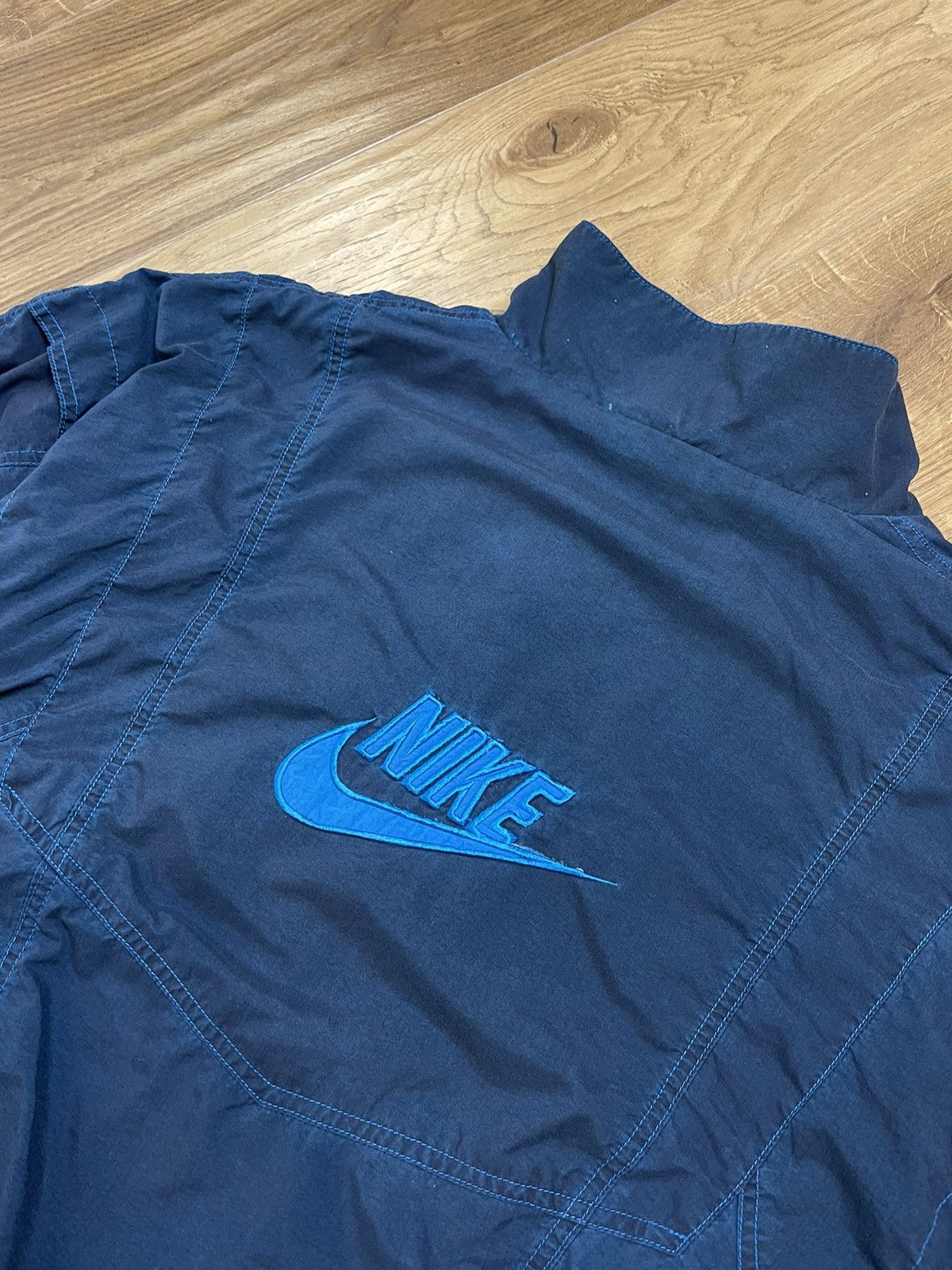 Nike Vintage Nike 90’s Y2K Big Logo Drill Nylon Bomber Jacket Size US M / EU 48-50 / 2 - 18 Thumbnail