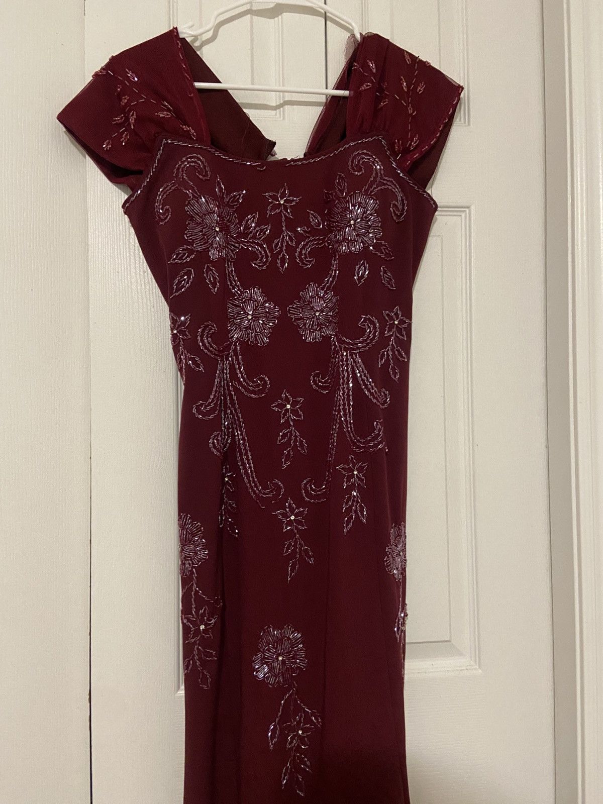 Other Vintage Burgundy Beaded Dress Size M / US 6-8 / IT 42-44 - 1 Thumbnail