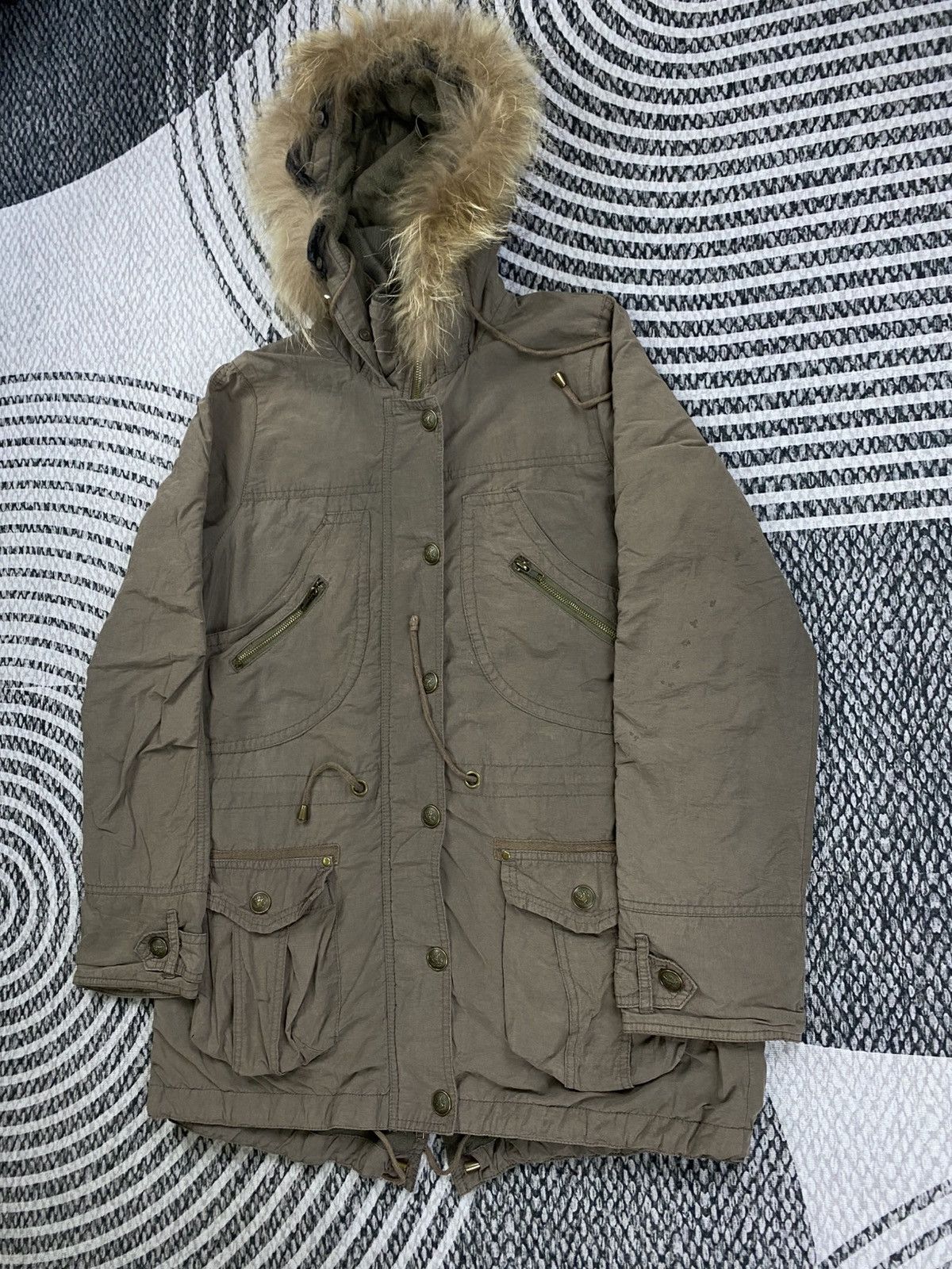 Japanese Brand Vtg Sorridere Sixty Five Spirit Faux Fur Parka Long Jacket Size US M / EU 48-50 / 2 - 4 Thumbnail