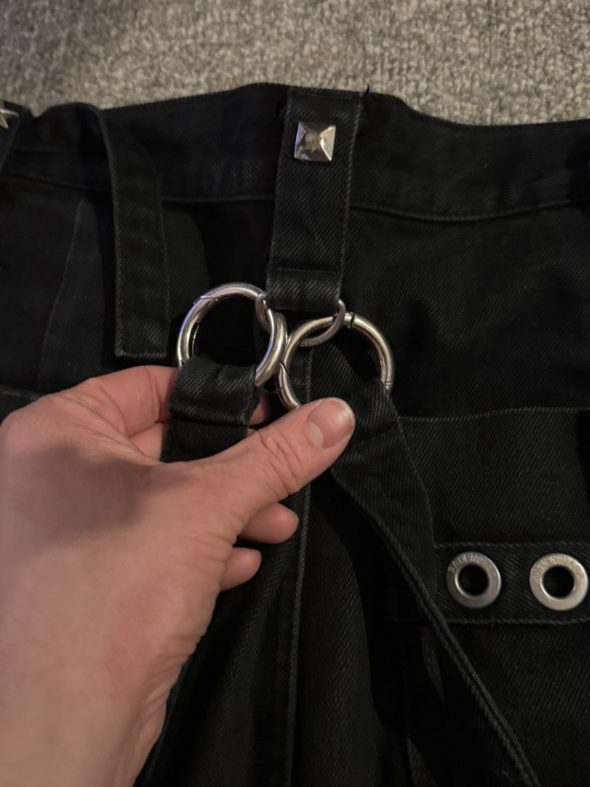 Balenciaga BALENCIAGA - Black denim ravers *RARE! Size US 30 / EU 46 - 7 Thumbnail