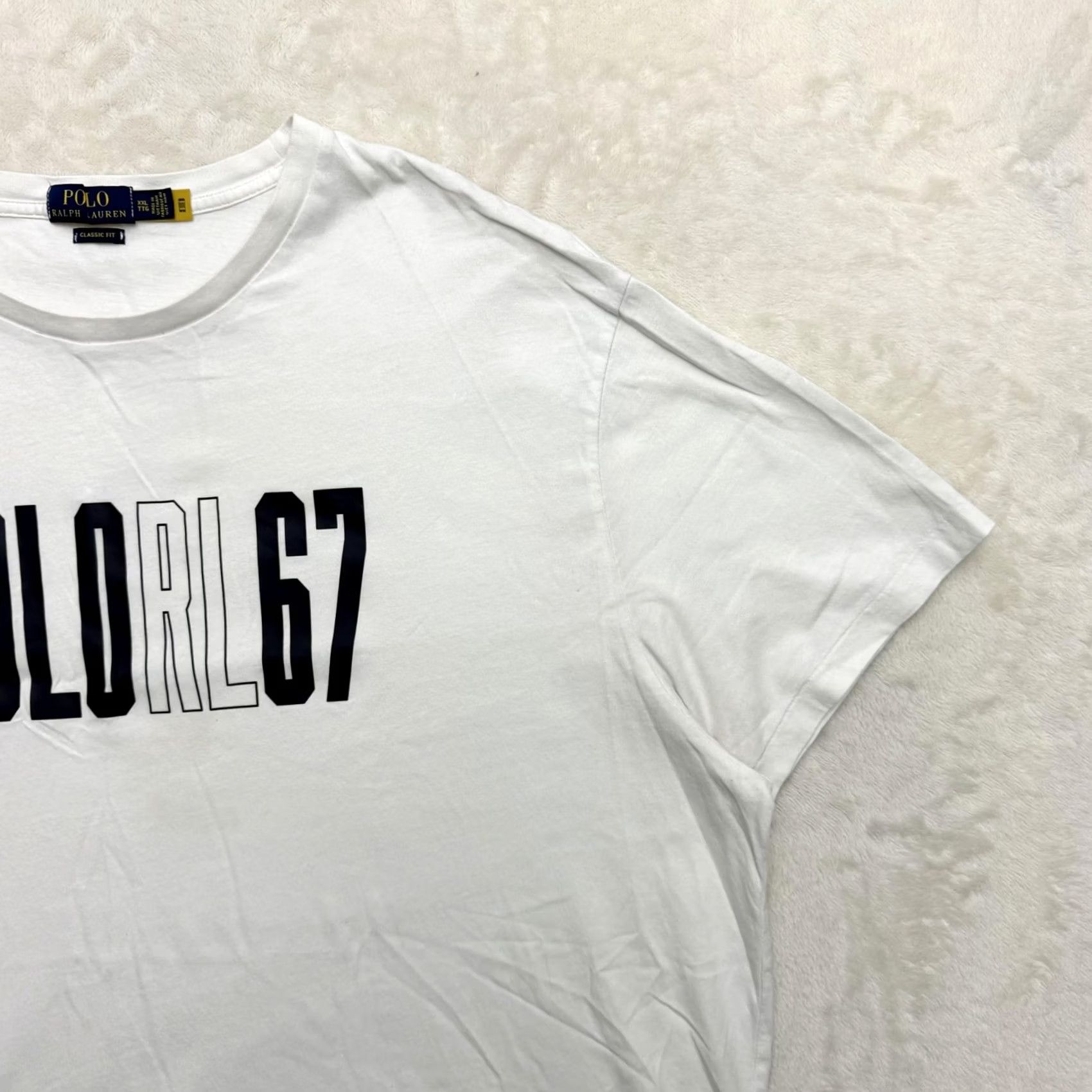 Polo Ralph Lauren Polo Ralph Lauren Shirt Mens 2XL White Crewneck Logo Graphic Tee Short Sleeve Jersey Cotton Vintage No Size US XXL / EU 58 / 5 - 5 Thumbnail