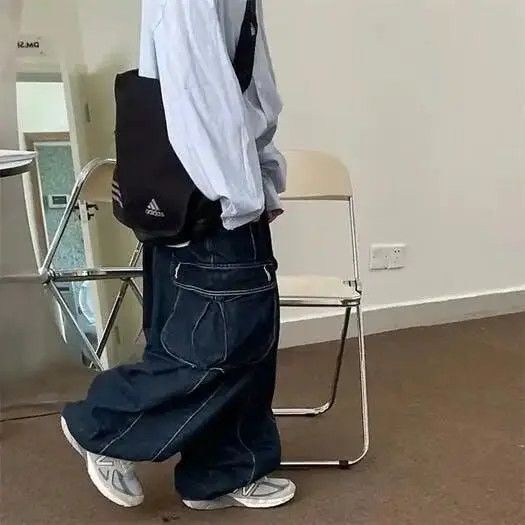 Japanese Brand × Jean Vintage Streetwear Pocket wide leg jeans Size US 30 / EU 46 - 5 Thumbnail