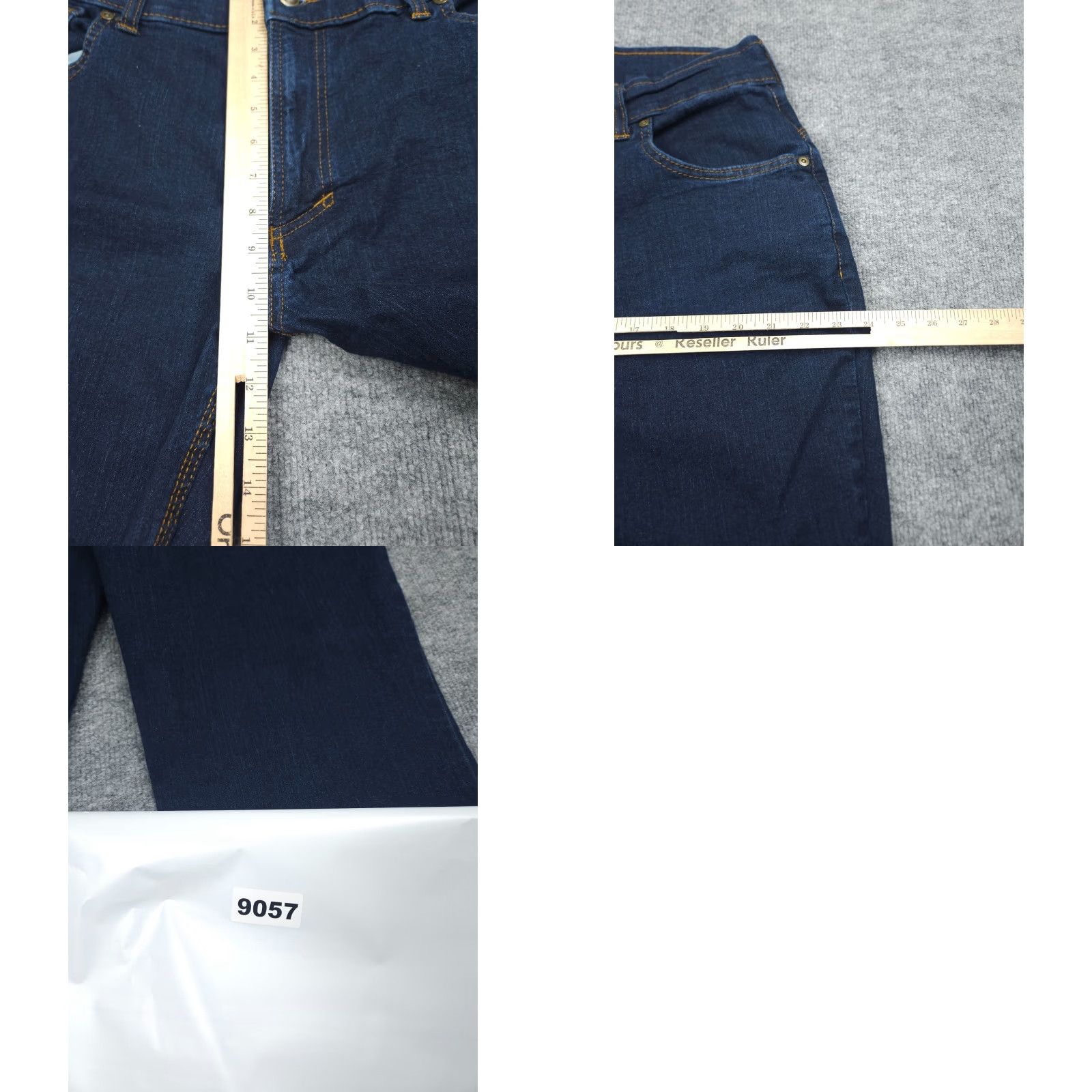 Vintage Origin Jeans Fighter Fit Mens 36x30 Jeans Athletic Stretch Denim USA 40x30 Tapered Regular Inseam 30 in Blue Cotton Polyester Size US 36 / EU 52 - 9 Thumbnail