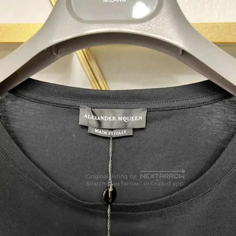 Alexander McQueen Alexander McQUEEN Black Cotton Embroidered Short Sleeve Tee Size US L / EU 52-54 / 3 - 2 Thumbnail