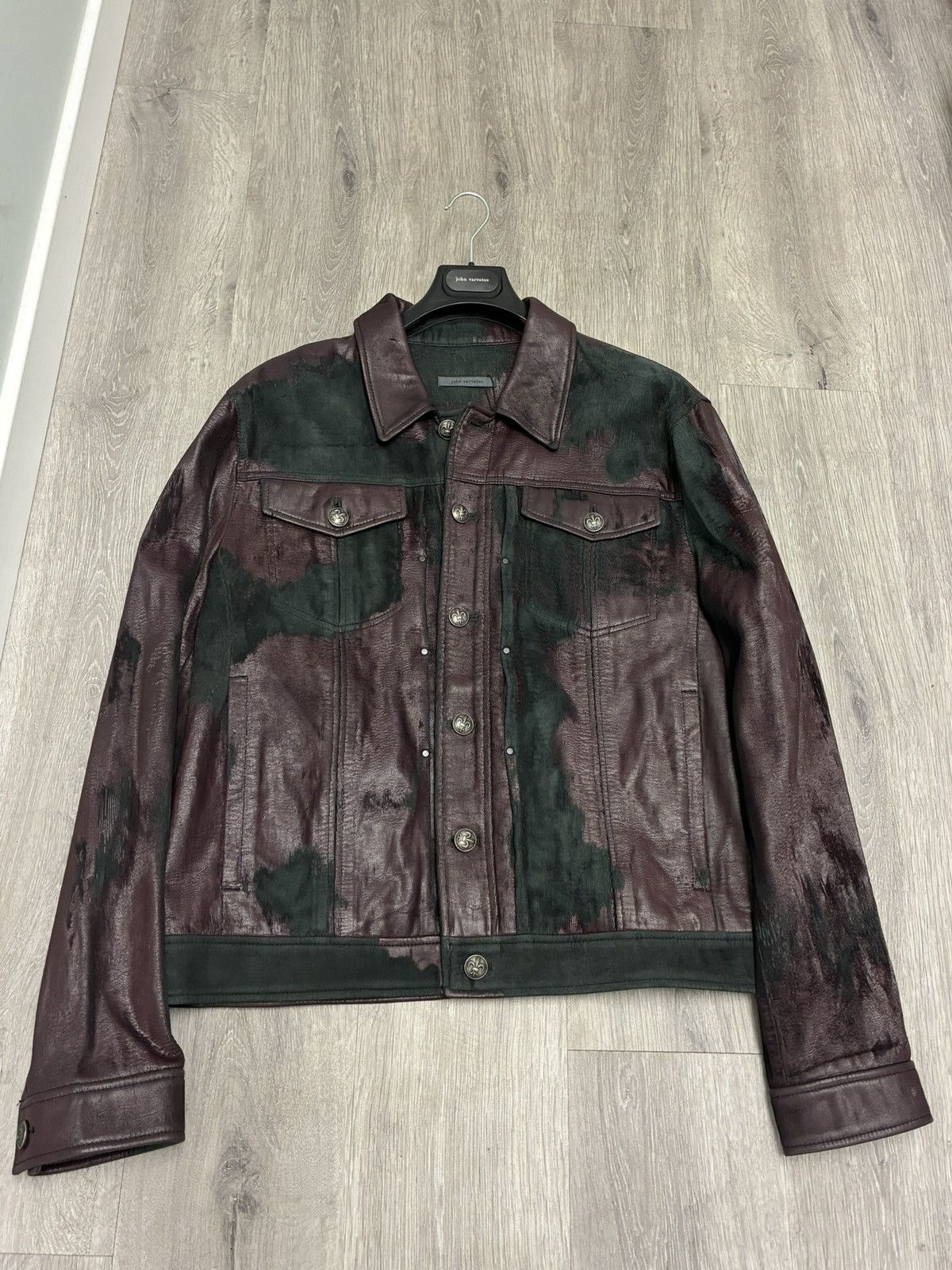 John Varvatos Leather trucker jacket EU 58x USA 48x Size US XXL / EU 58 / 5 - 14 Thumbnail