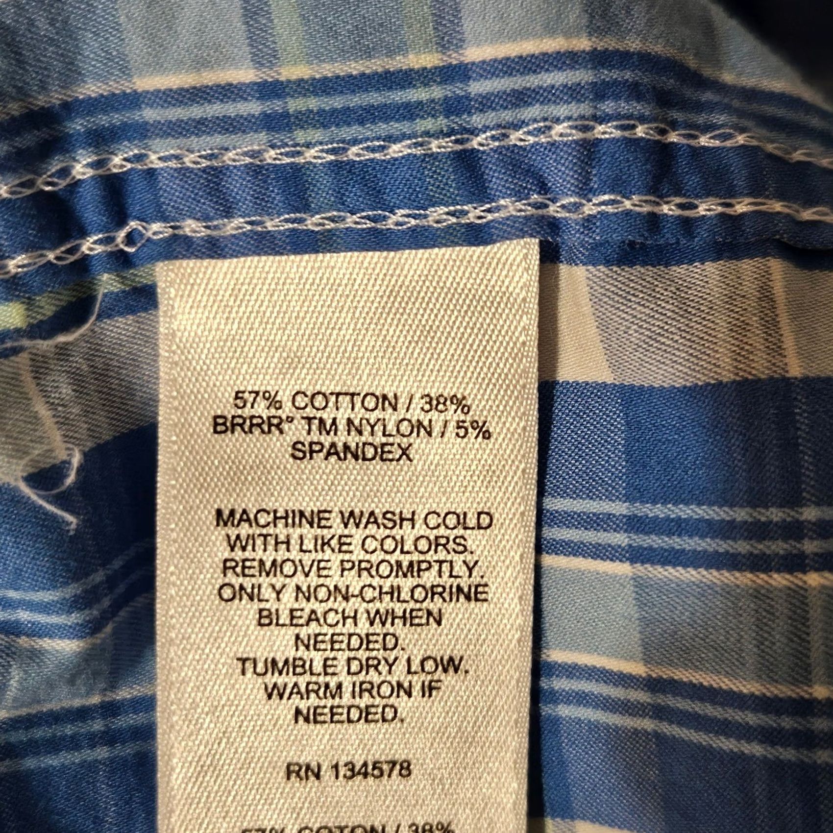 Vineyard Vines Vineyard Vines Mens XL Blue Plaid Long Sleeve Shirt Size US XL / EU 56 / 4 - 4 Thumbnail