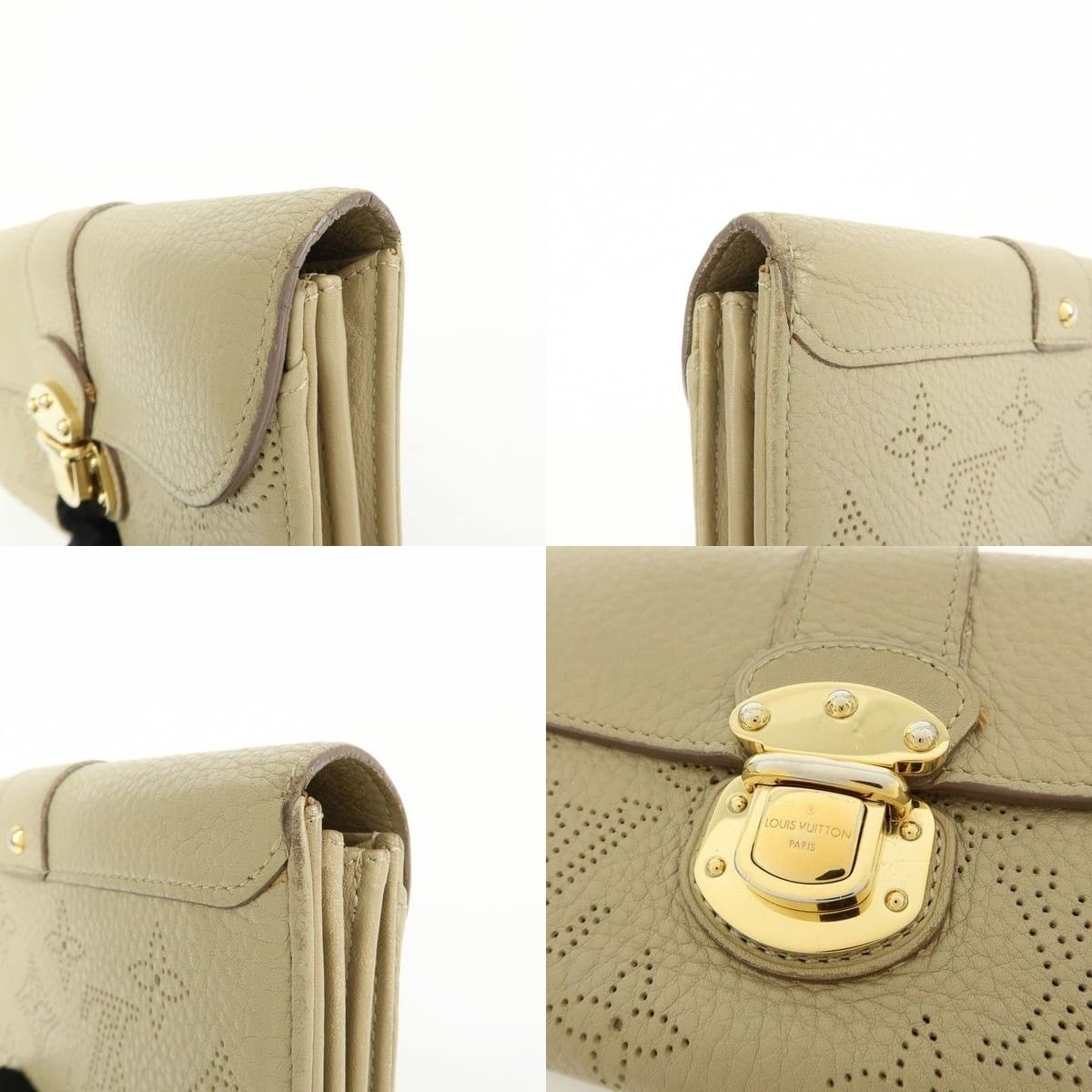 Louis Vuitton Louis Vuitton Mahina Portefeuille Iris Wallet Calfskin Beige Size ONE SIZE - 5 Thumbnail