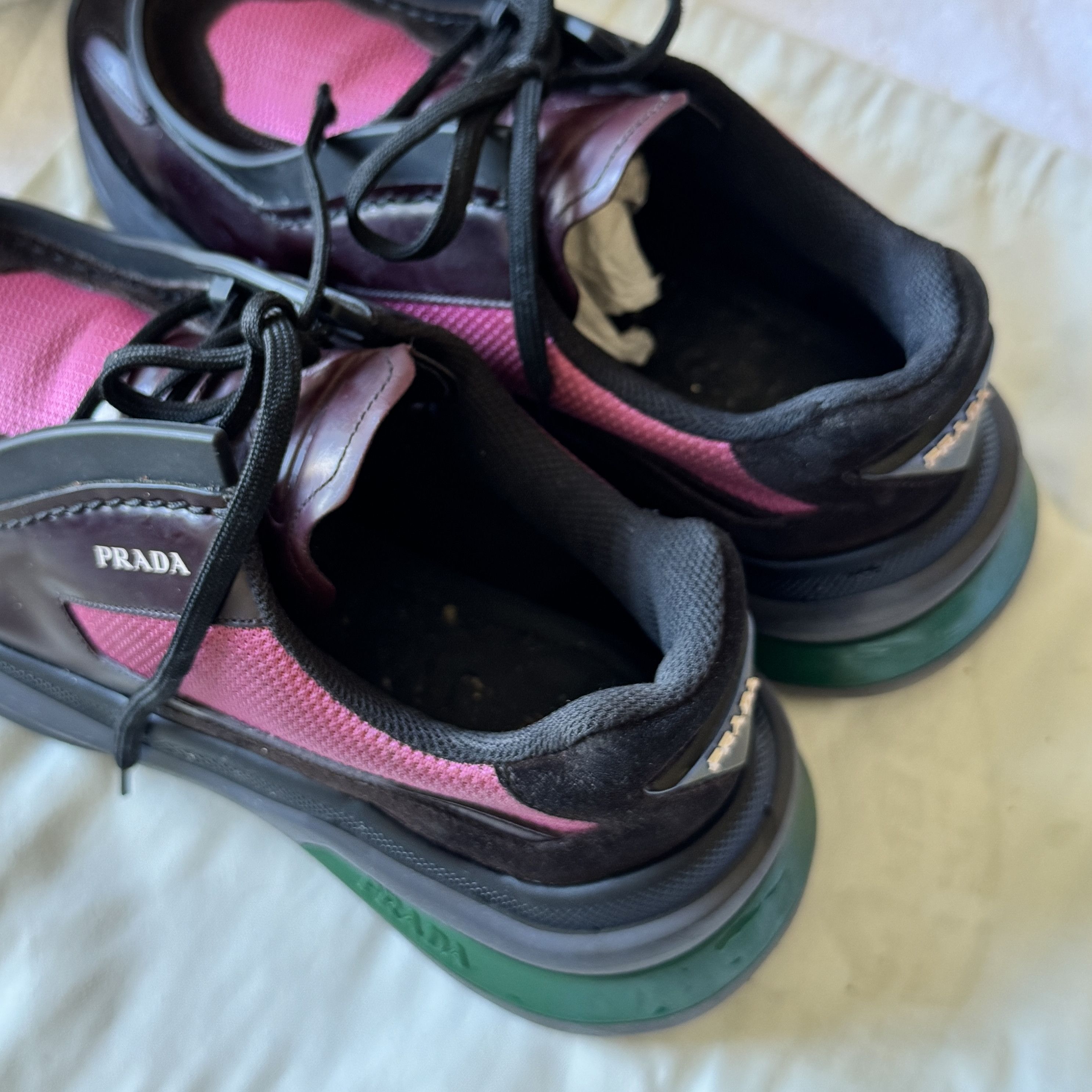 Prada PRADA Systeme Brushed Leather Sneakers very limited Size US 8 / EU 41 - 17 Thumbnail