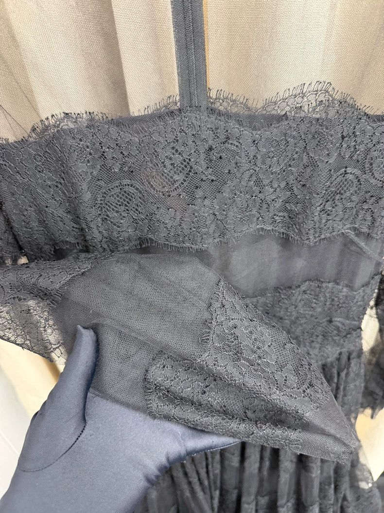 Valentino Valentino Black salsa lace bubble cake skirt Size M / US 6-8 / IT 42-44 - 4 Thumbnail
