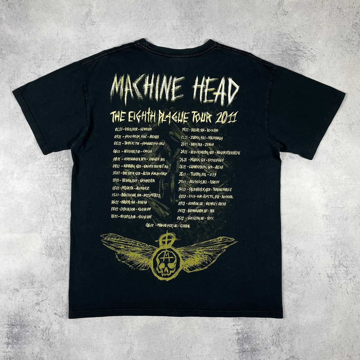 Band Tees Vintage Machine Head Unto the Locust tour rock band tee 2011 Size US L / EU 52-54 / 3 - 11 Thumbnail