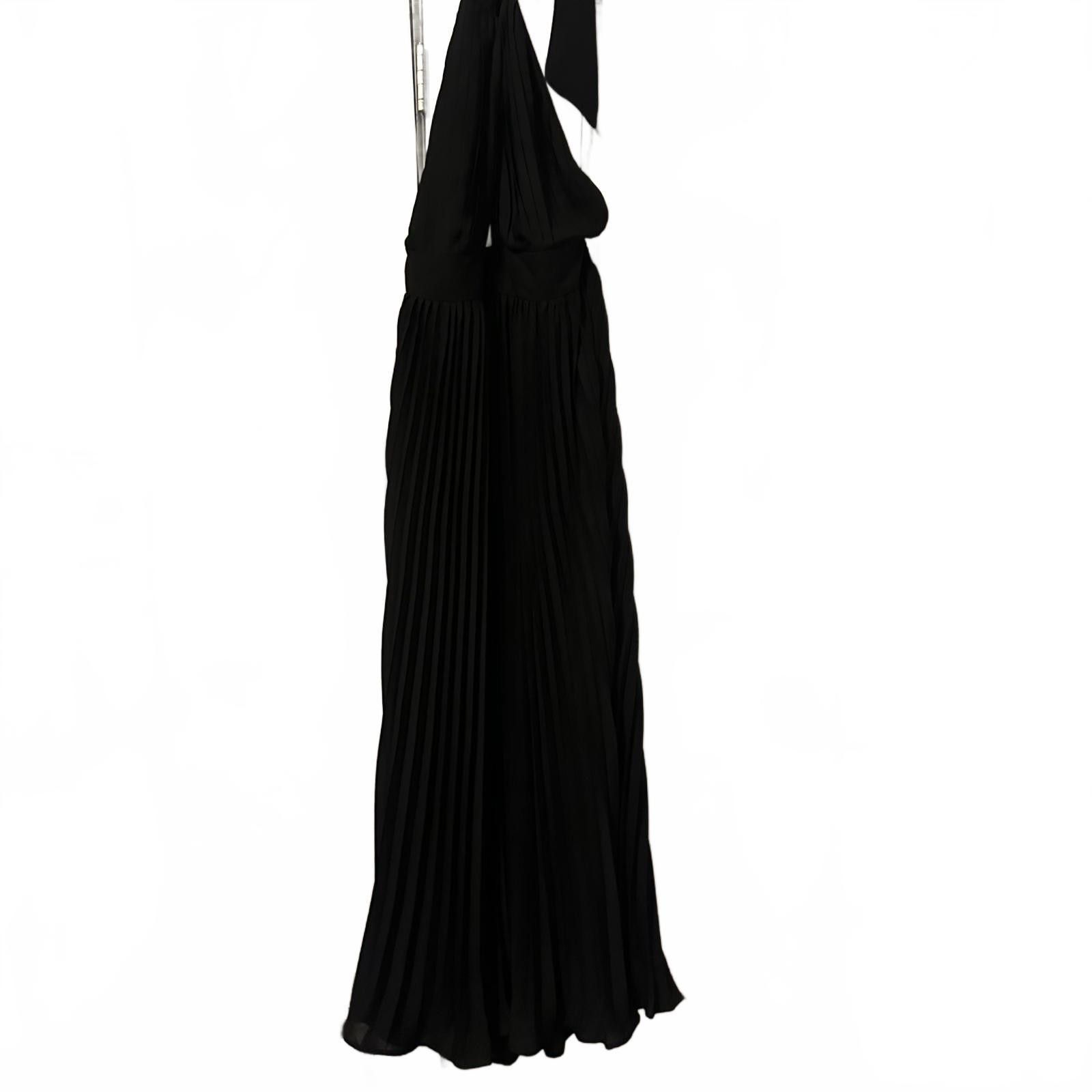 Designer Elegant Black Pleated Maxi Dress by Pink Lily Size 3XL / US 20-22 - 1 Thumbnail