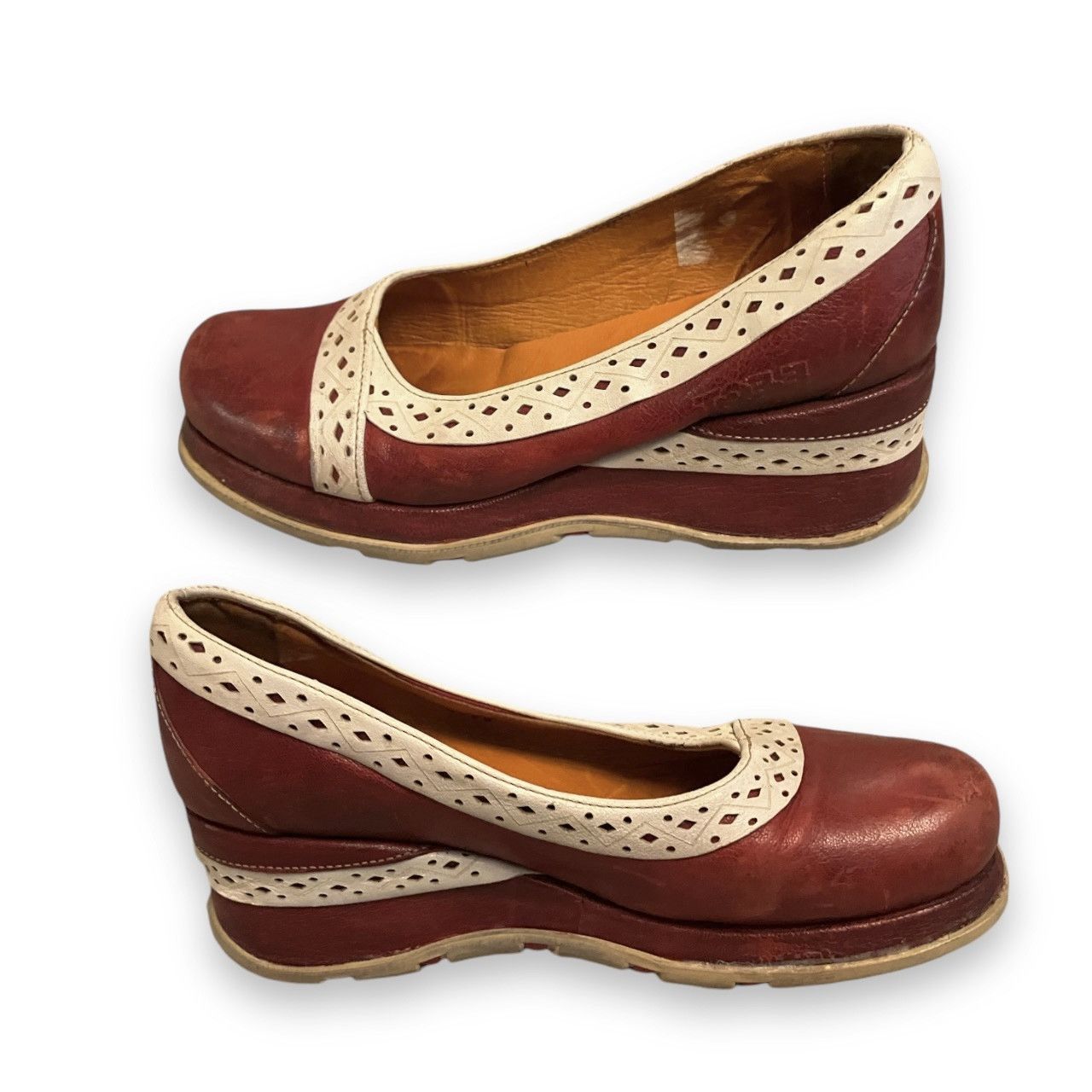 Vintage Eject 90s Vintage Leather platform heels Ultra rare Size US 8 / IT 38 - 6 Thumbnail