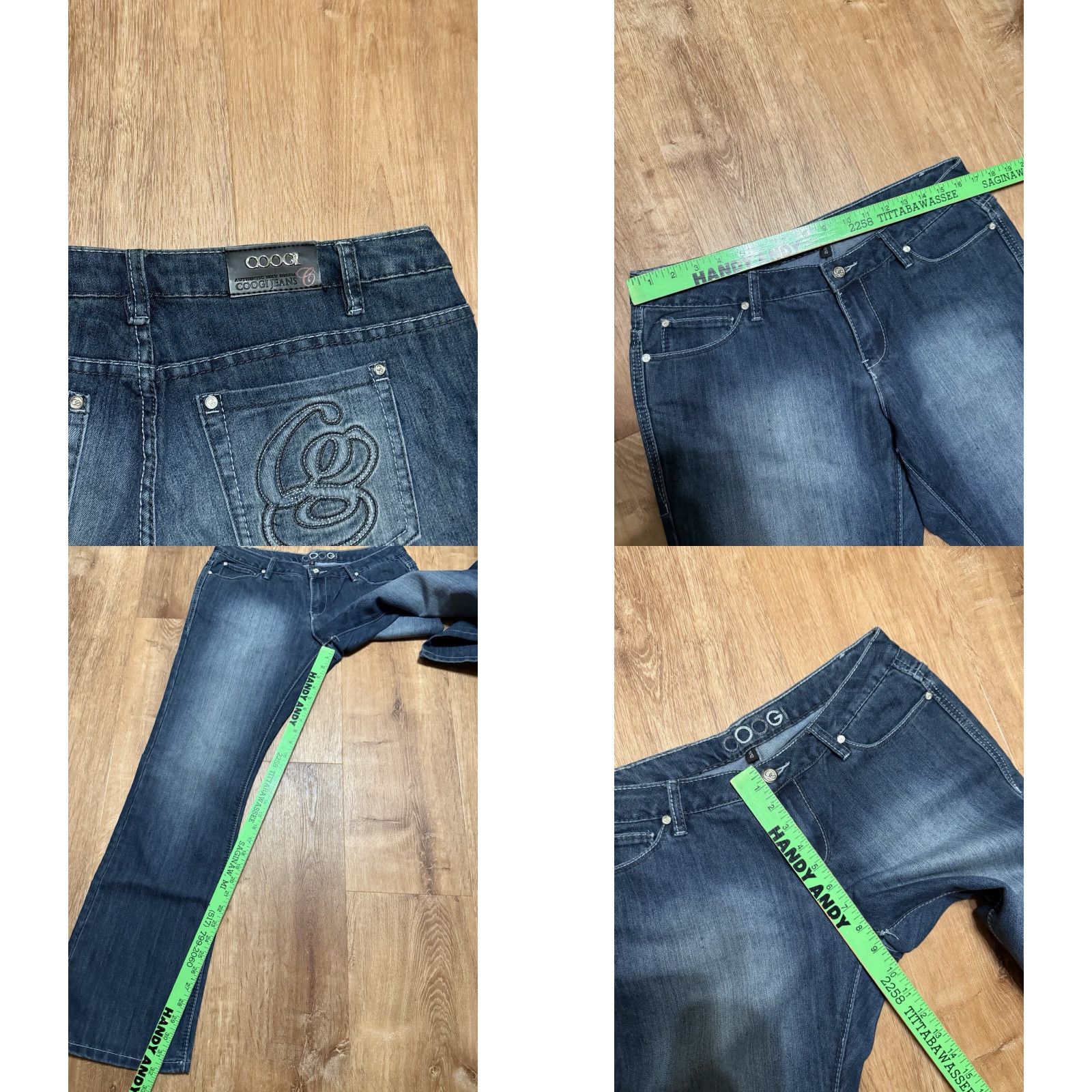 Coogi COOGI AUSTRALIA Women's Jeans Medium Wash Zip Fly 34x32 11/12 Regular Straight Leg Womens Jeans Size 32" / US 10 / IT 46 - 8 Thumbnail