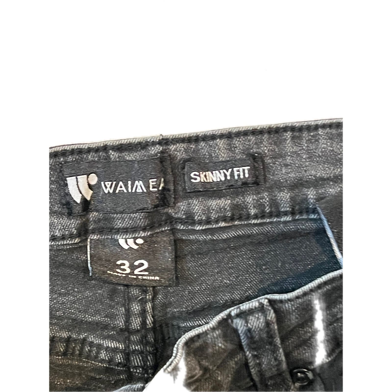 Waimea Waimea Skinny Fit Streetwear Black Jeans Mens 32x32 Size US 32 / EU 48 - 3 Thumbnail