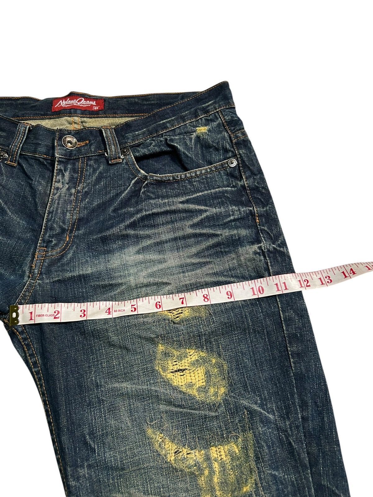 Japanese Brand × Kapital × Vintage Nylaus Japanese Style Distressed Denim Jeans Size US 34 / EU 50 - 19 Thumbnail