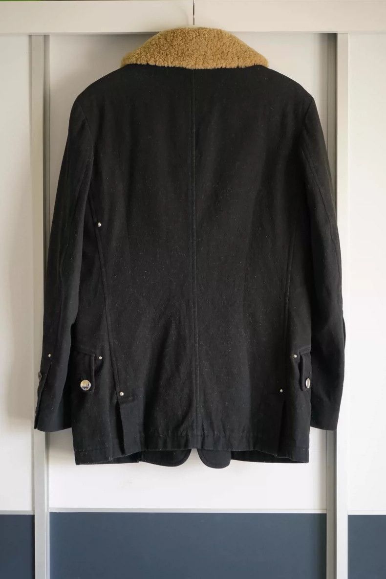 Yohji Yamamoto Yohji Yamamoto Yohji Yamamoto Black Jacket with Fur Collar Size US XS / EU 42 / 0 - 3 Thumbnail