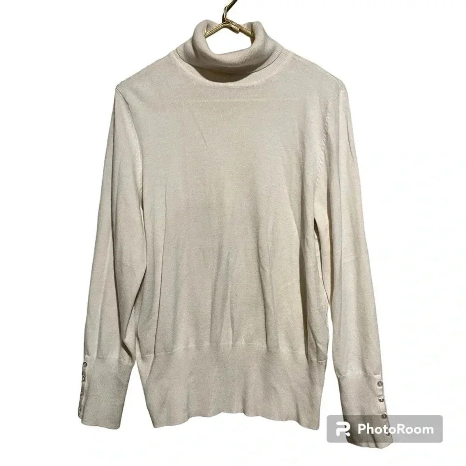 JM Collection JM Collection Acrylic Blend Turtleneck Sweater Sz L Size L / US 10 / IT 46 - 1 Thumbnail