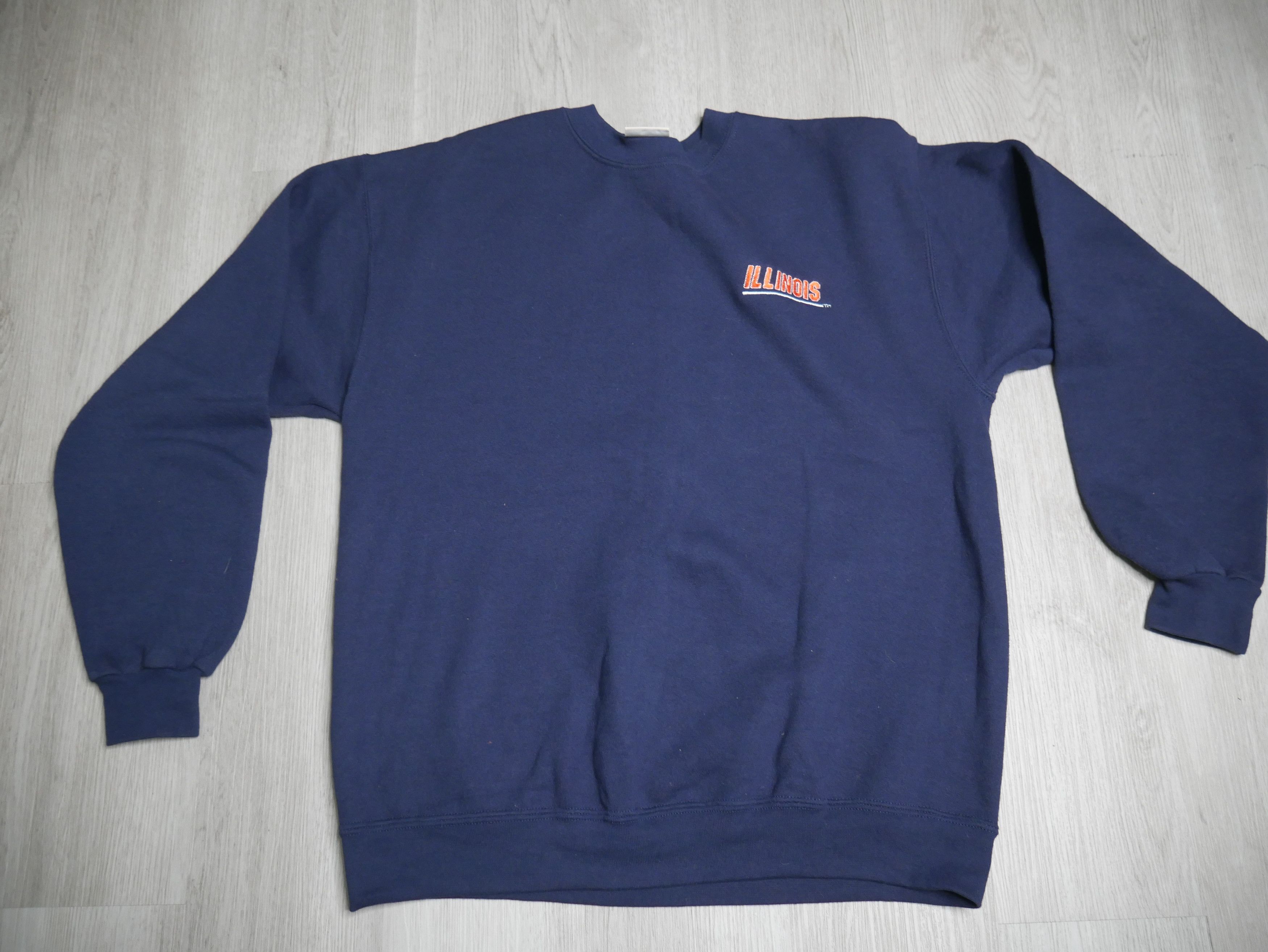 Lee × Vintage Illinois Blue Sweatshirt University Fighting Illini Size US M / EU 48-50 / 2 - 1 Thumbnail
