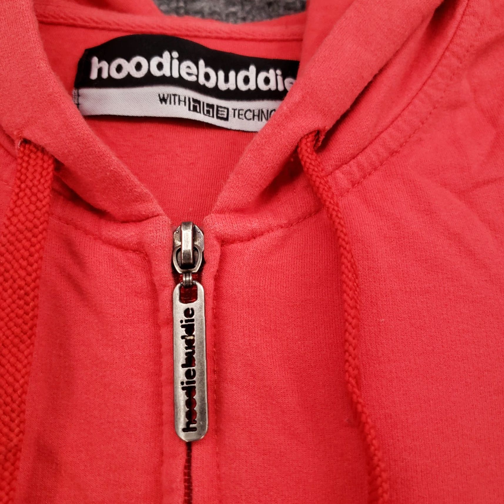 Vintage Hoodiebuddie Hoodie Womens L Red Full Zip Pockets Easy Care Zipper Hoodie Shirt Mens Womens Accessories Size L / US 10 / IT 46 - 6 Thumbnail