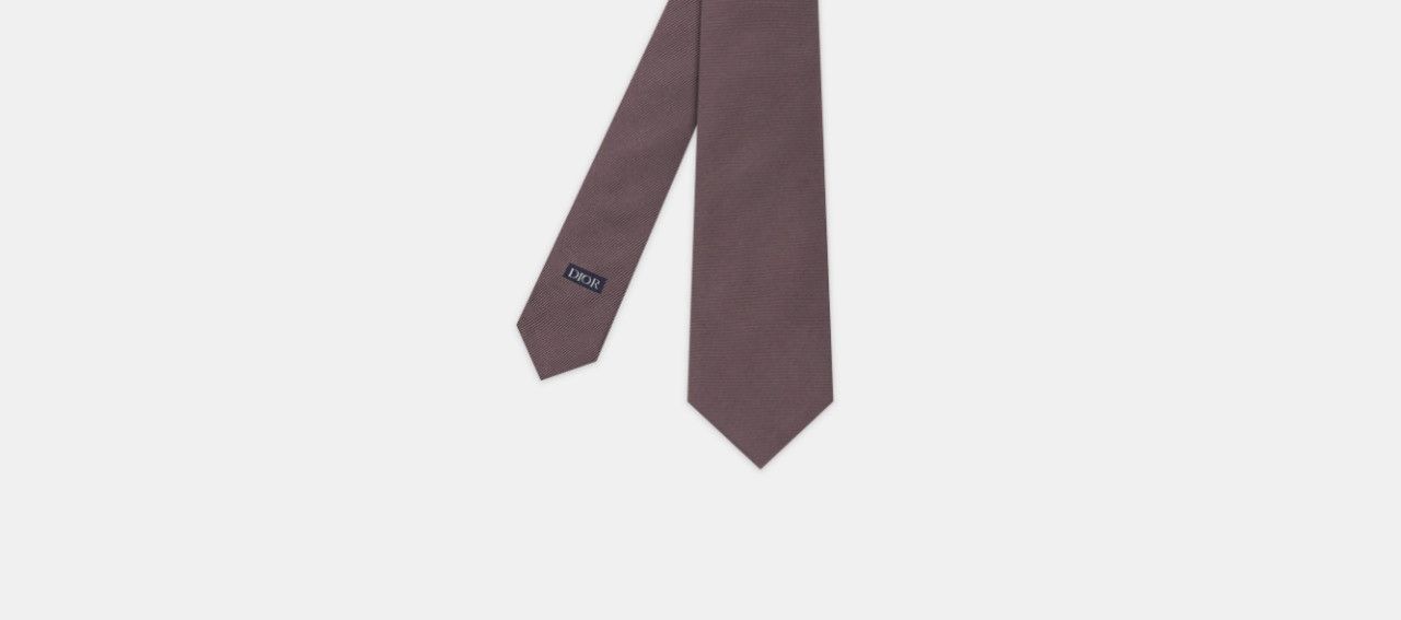 Dior o1w1db10824 Size: OS / Couture Tie in Plum Size ONE SIZE - 2 Thumbnail