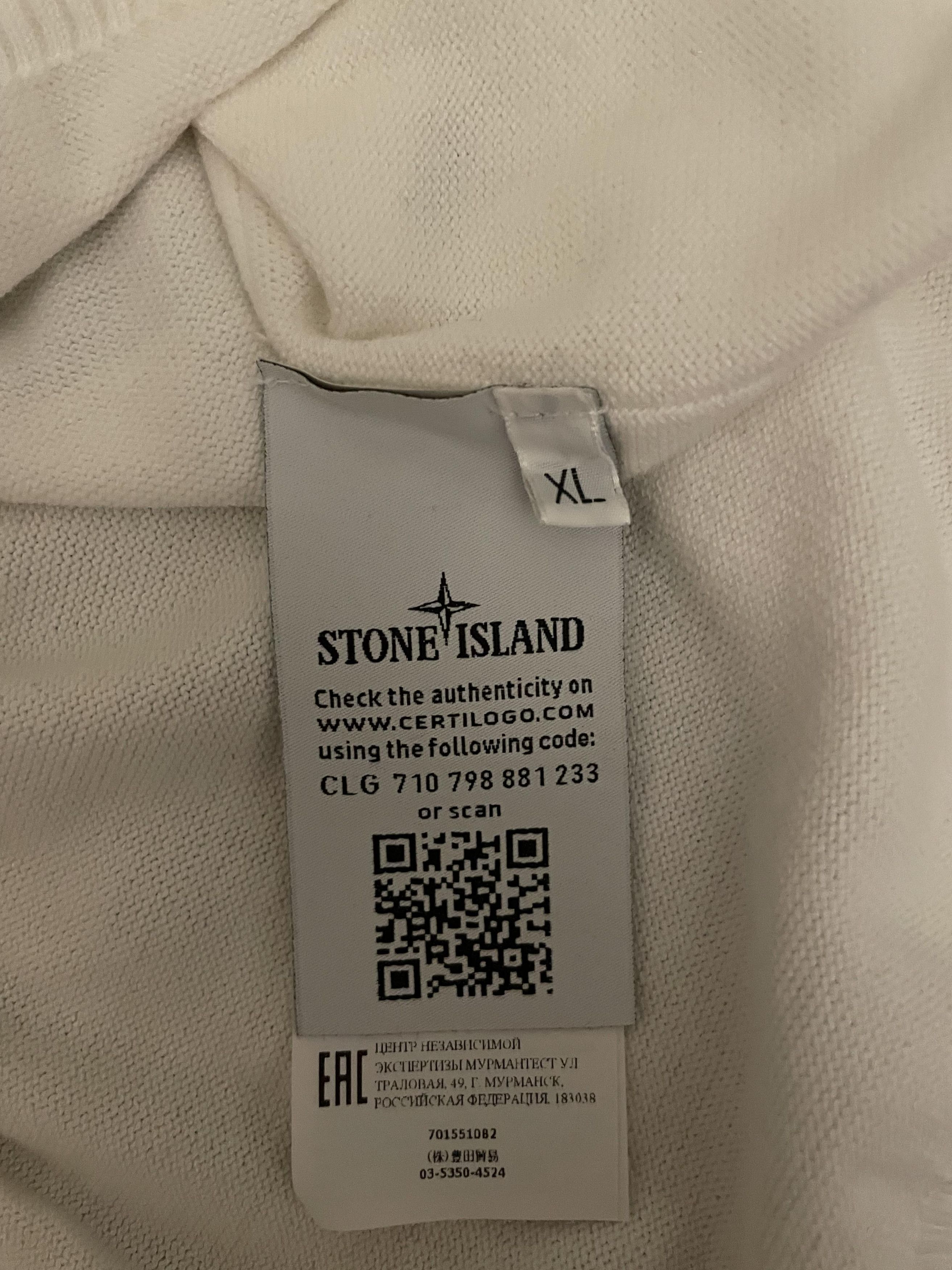 Stone Island Stone Island Patch White Knit Sweater Size US M / EU 48-50 / 2 - 5 Thumbnail
