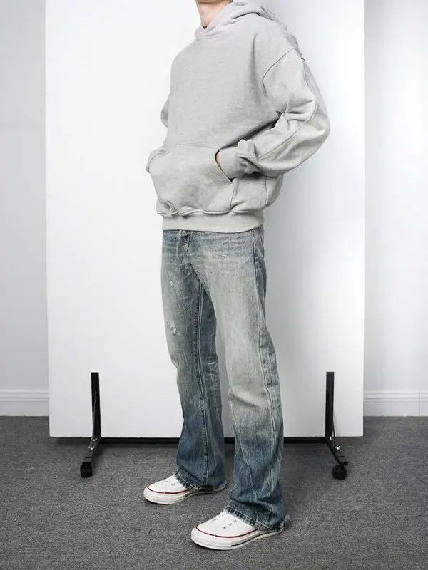 Jean VIBE y2k washed faded flared damaged yuppie jeans Size US 30 / EU 46 - 2 Thumbnail
