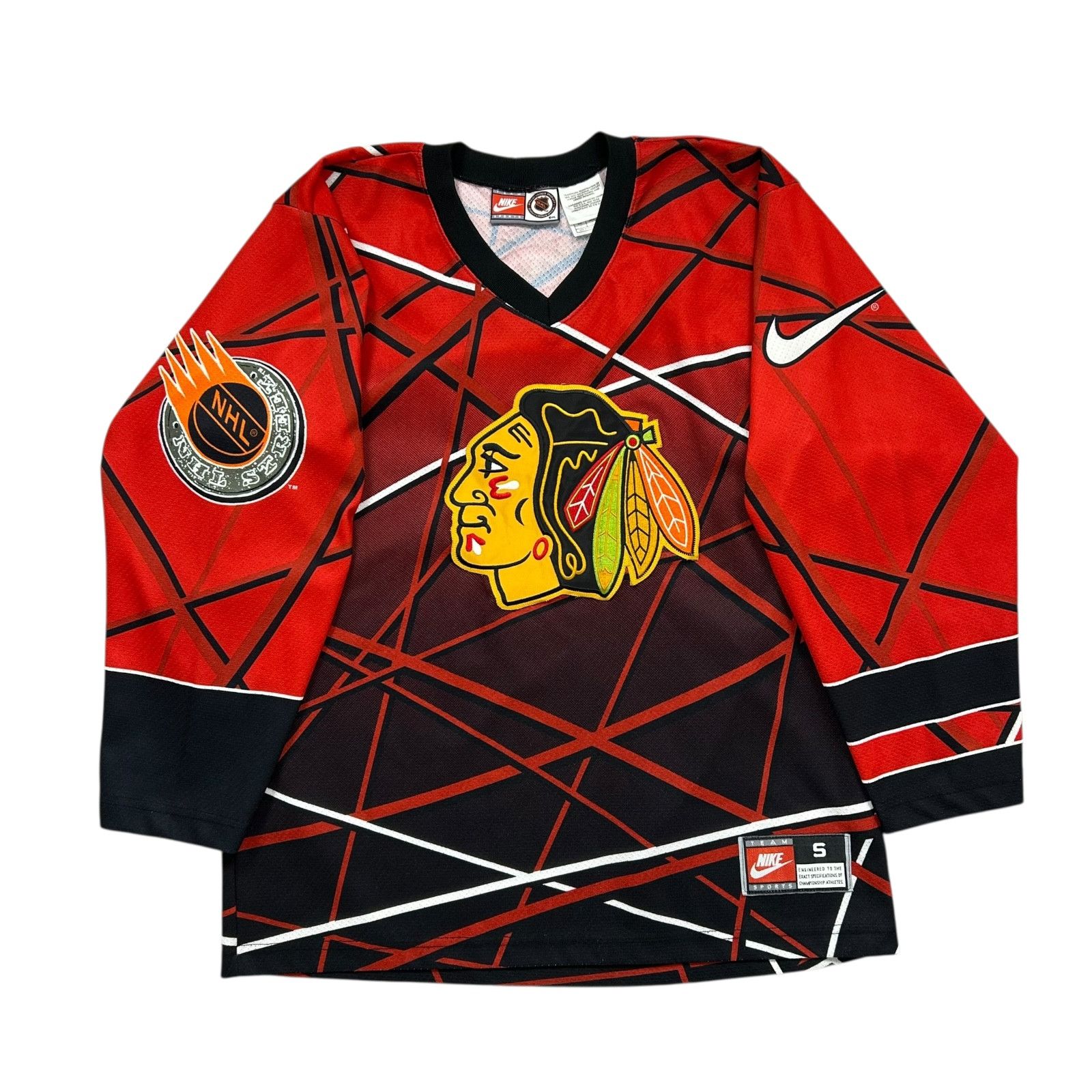 NHL VTG 90s 00s CHICAGO BLACKHAWKS NIKE AOP HOCKEY JERSEY SIZE S Size US S / EU 44-46 / 1 - 1 Thumbnail