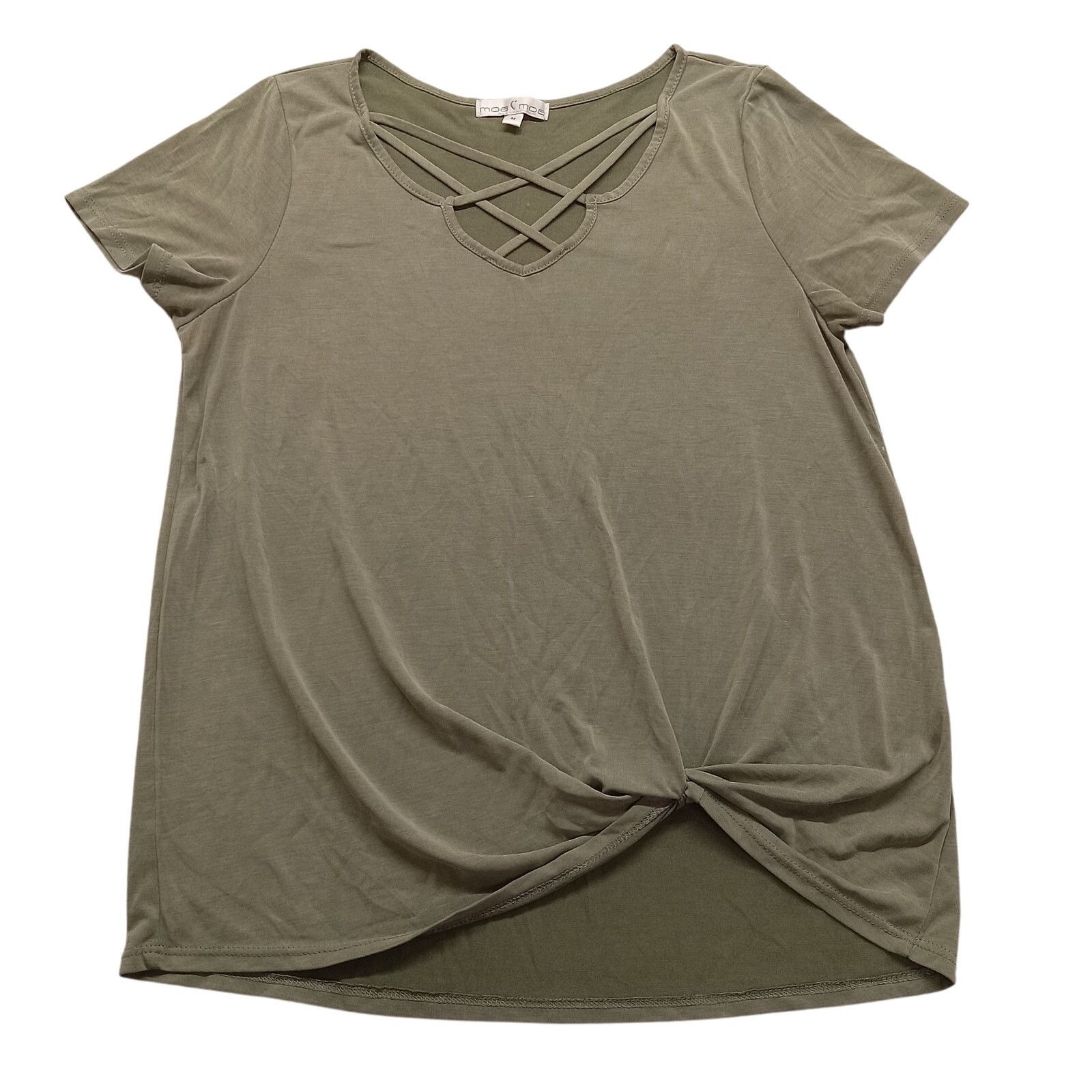 & Other Stories Moa Moa Top M Women's Short Sleeve Blouse Green Pullover USA Size M / US 6-8 / IT 42-44 - 1 Thumbnail