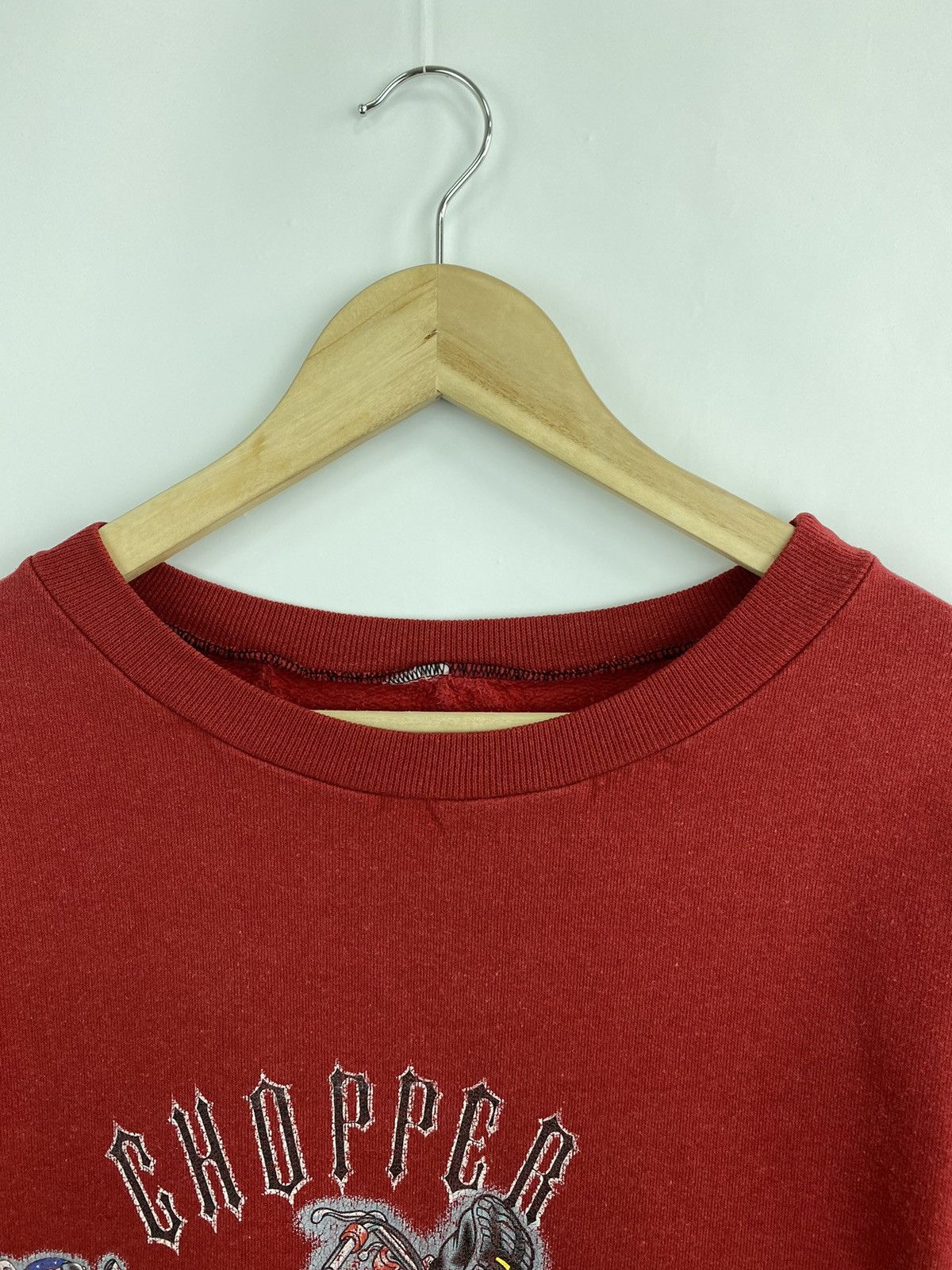 West Coast Choppers 🇺🇸 Vintage 80s Popeye Chopper Strong To The Finish Sweatshirt Size US XXL / EU 58 / 5 - 5 Thumbnail