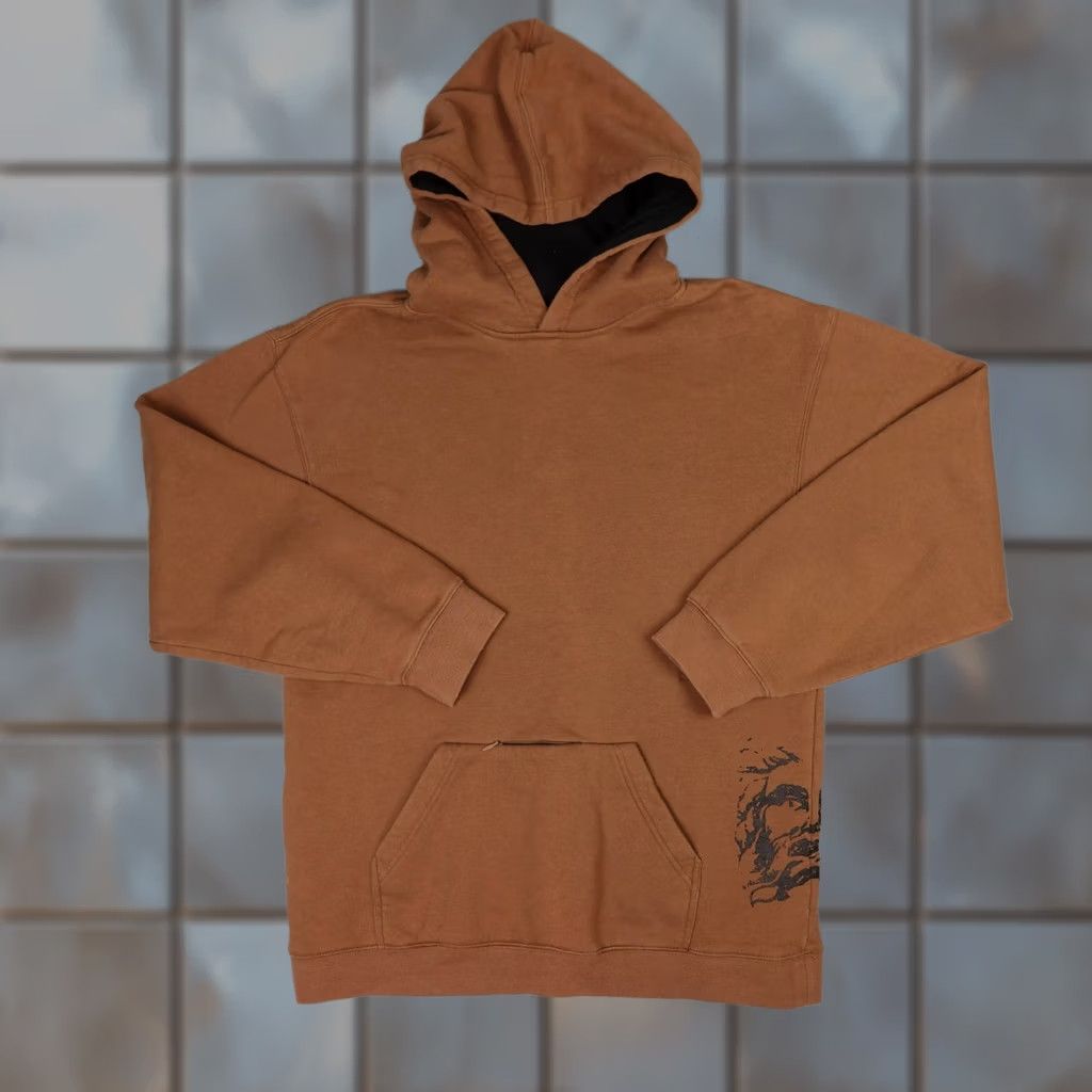 Vintage Outlooks Hoodie Mens Large Brown Pullover Graphic Hip Hop Y2K Grunge Sweatshirt Size US L / EU 52-54 / 3 - 1 Thumbnail