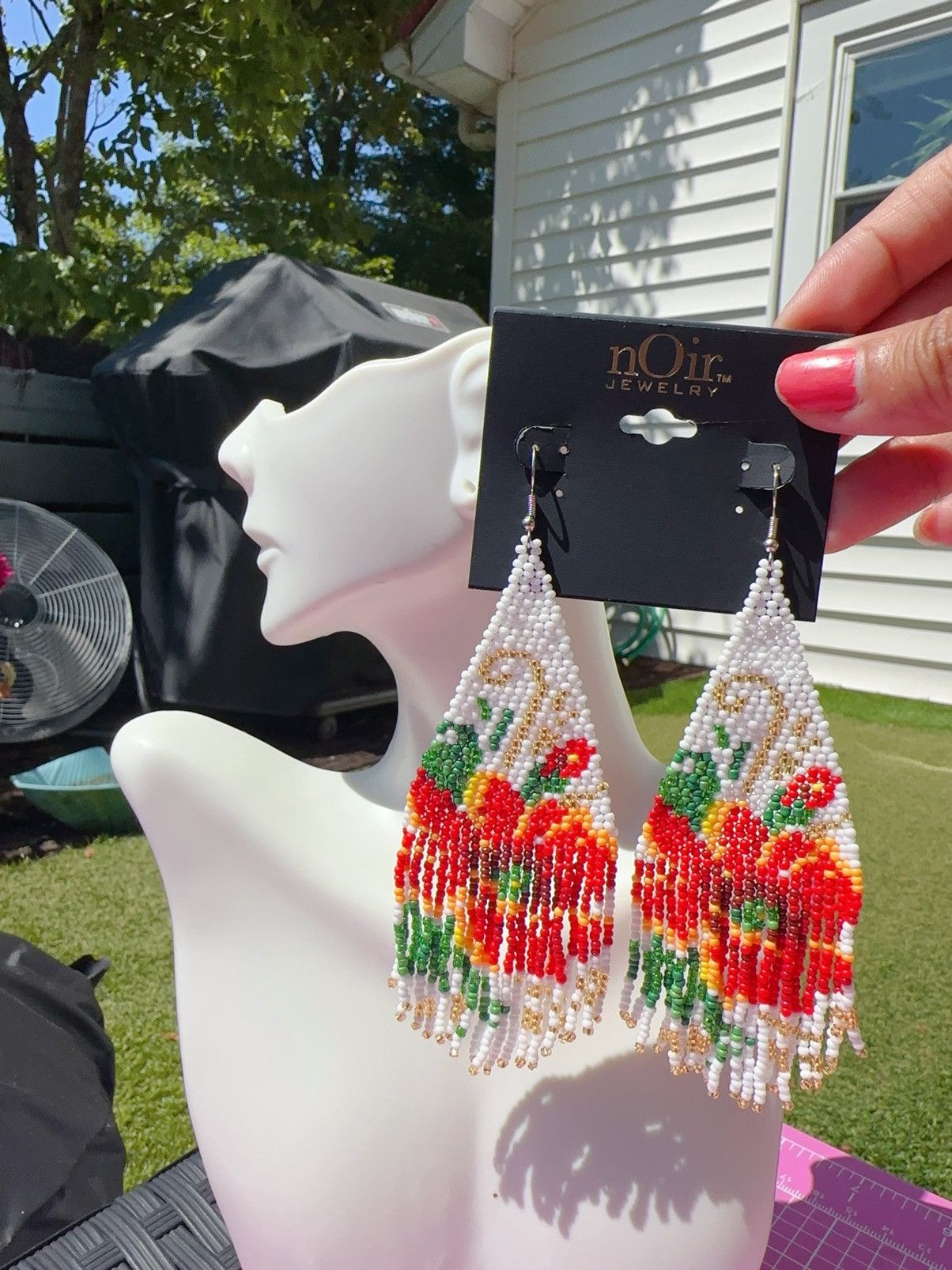 Designer Noir beads Braided double-sided flower tassel soft foldable Size ONE SIZE - 1 Thumbnail