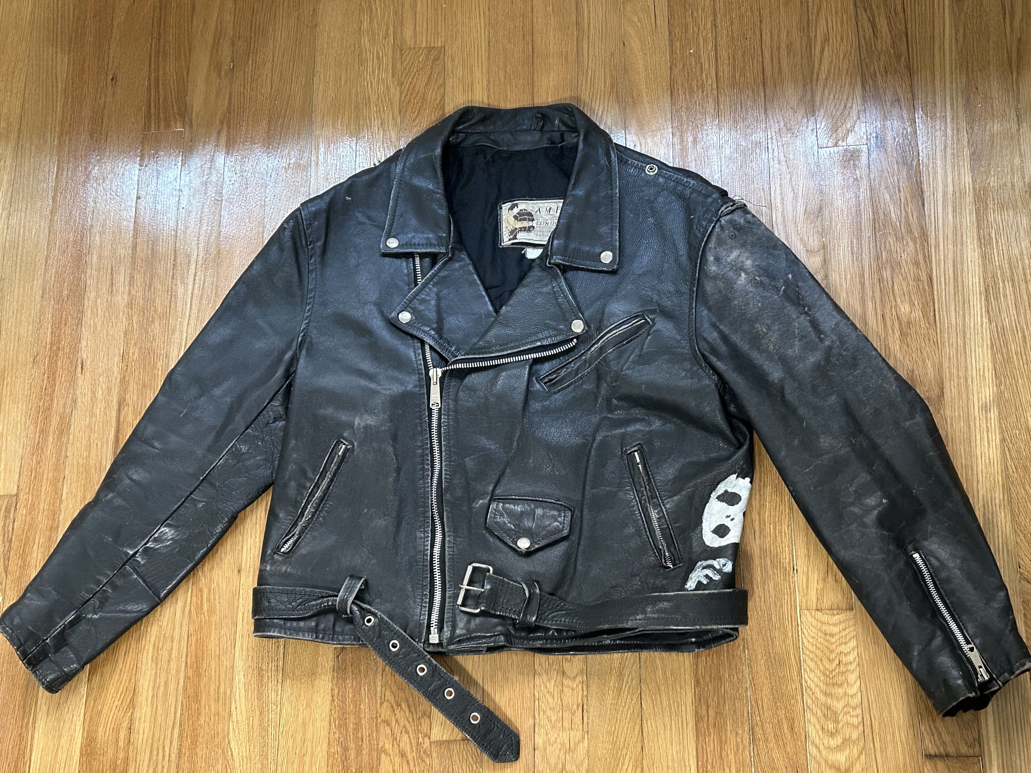 Other Skinny Puppy/ AMI London Vintage Leather jacket Size US XL / EU 56 / 4 - 2 Thumbnail