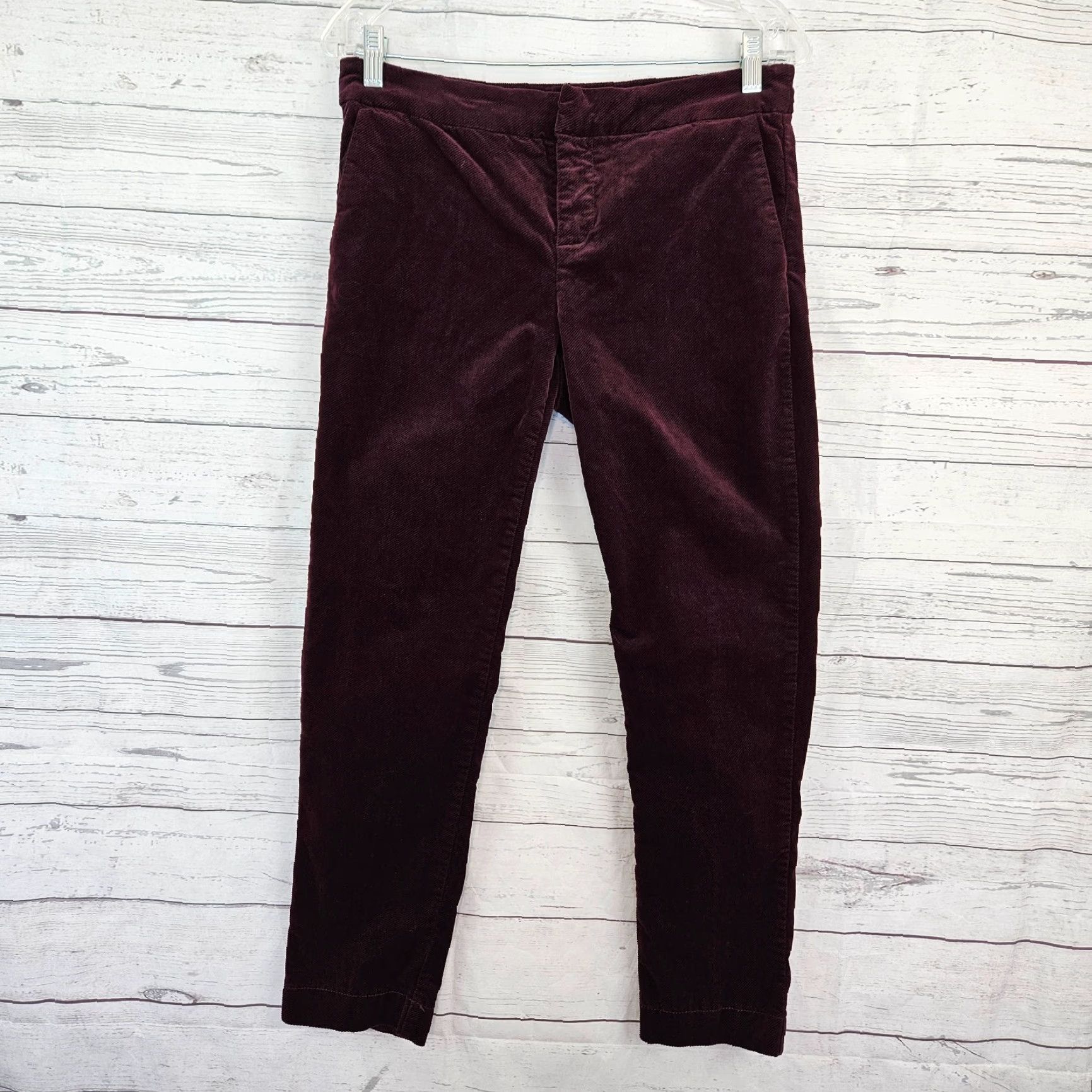 Vintage VINTAGE Kut from The Kloth Womens Ankle Pants Sz 6 Burgundy Mid Rise Pants Womens 6 Burgundy Size 28" / US 6 / IT 42 - 2 Thumbnail