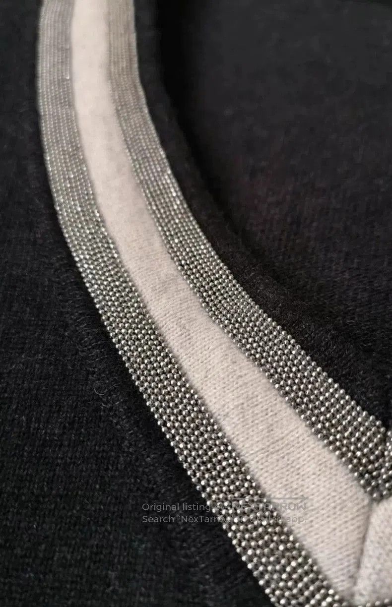 Brunello Cucinelli Brunello Cucinelli Gray Beaded V. Size US M / EU 48-50 / 2 - 4 Thumbnail