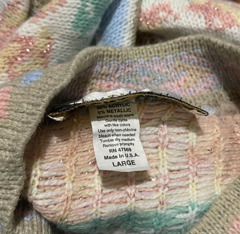 Aran Isles Knitwear Vintage 1990s Dana Scott Cottage Core Sweater Size US L / EU 52-54 / 3 - 5 Thumbnail