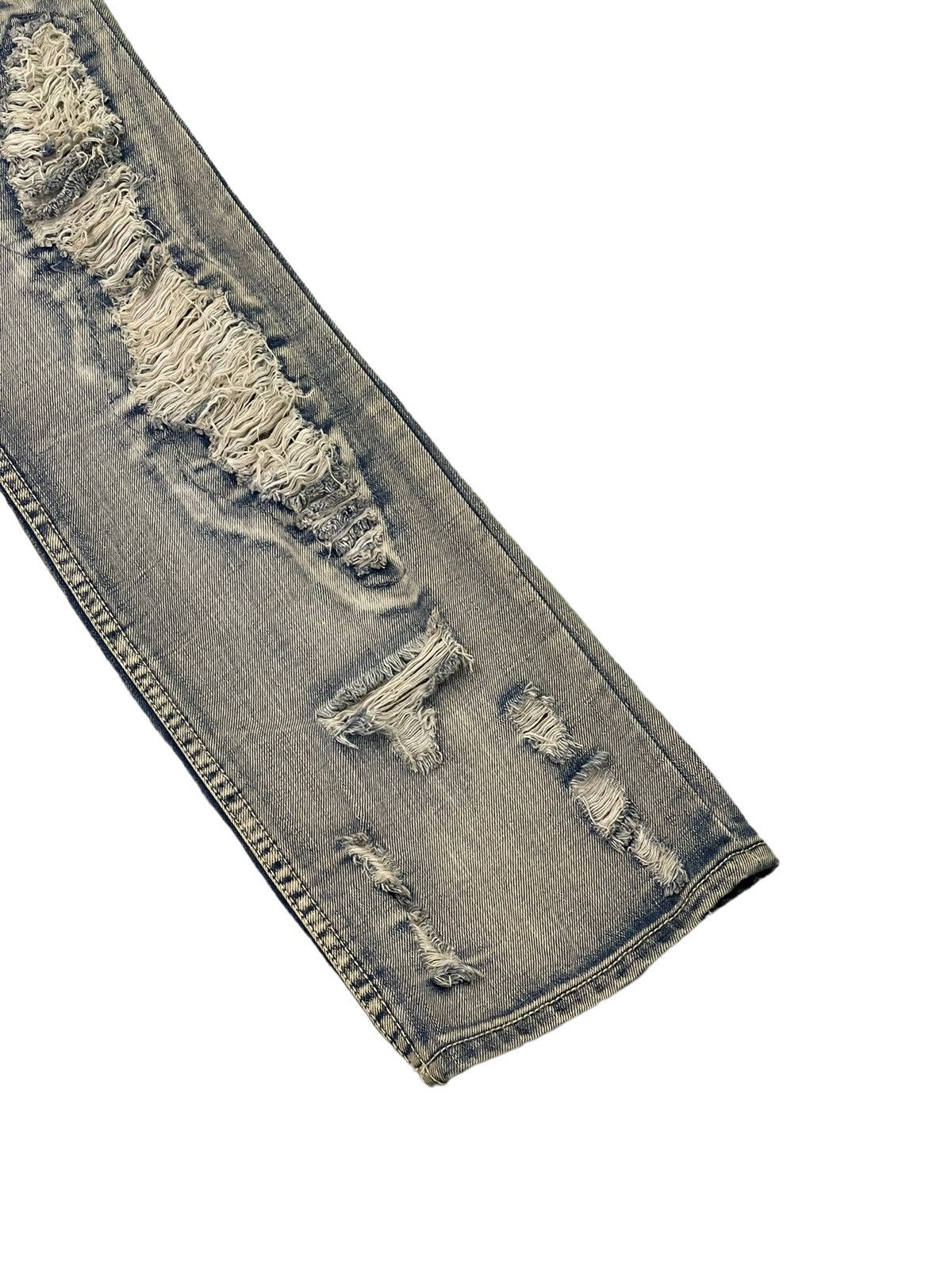 Japanese Brand Damage Jeans Vence Faded Distress Low Rise Slim 8🟦1 Size US 29 - 4 Thumbnail